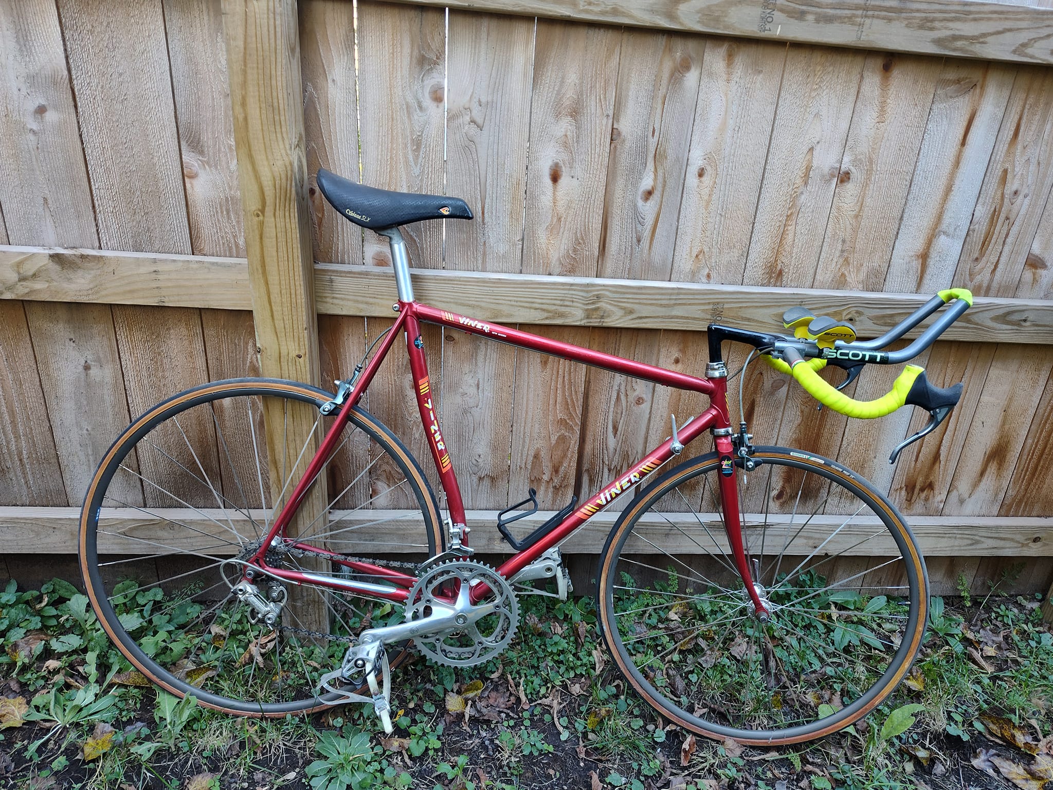 1980s Viner time trial bike with mixed components