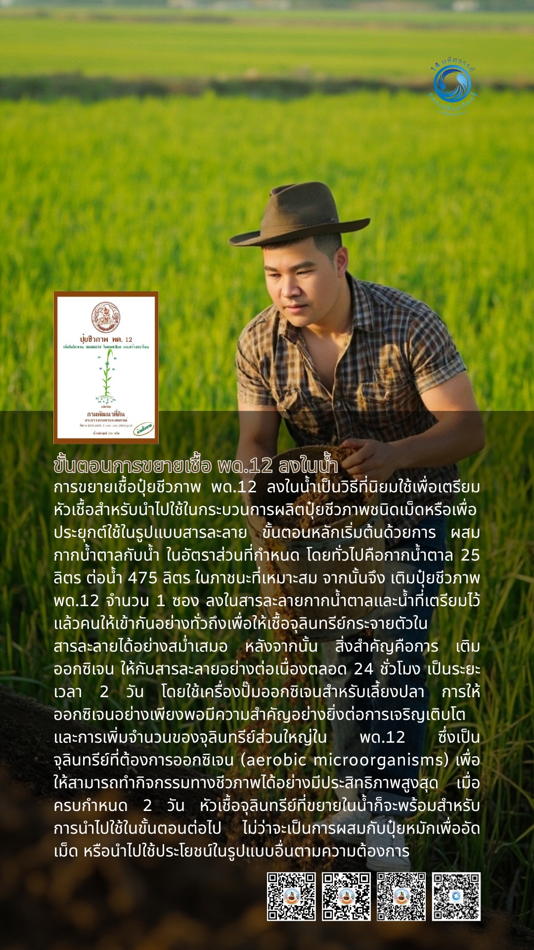 การขยาย พด.12 ในน้ำ | Facebook