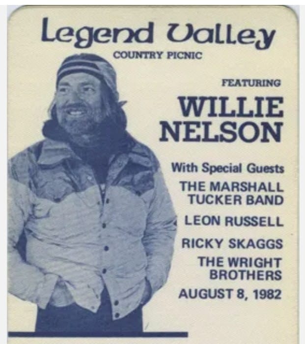 Leon concert at Legend Valley in August 1982