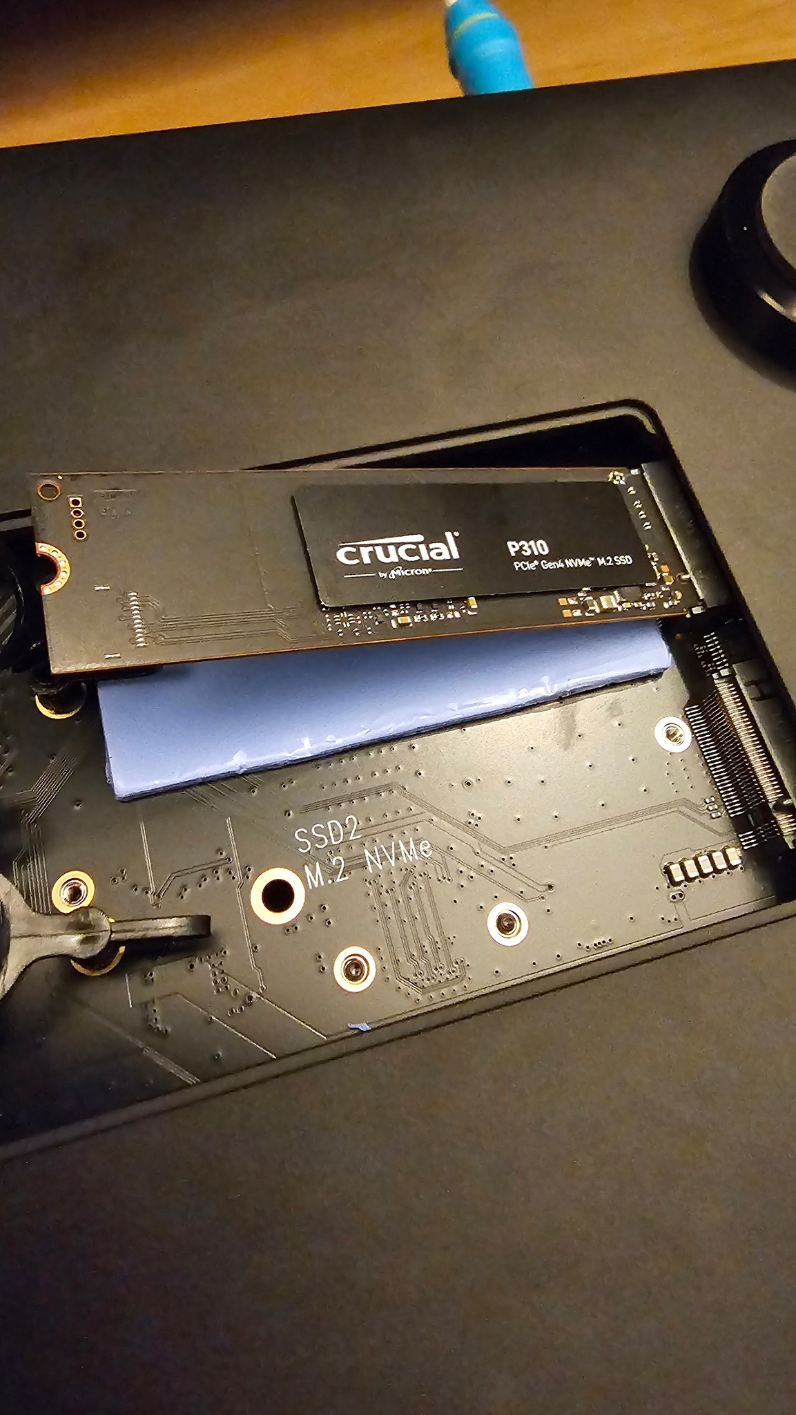 What are issues with fitting Crucial P310 SSD into Eversolo T8?