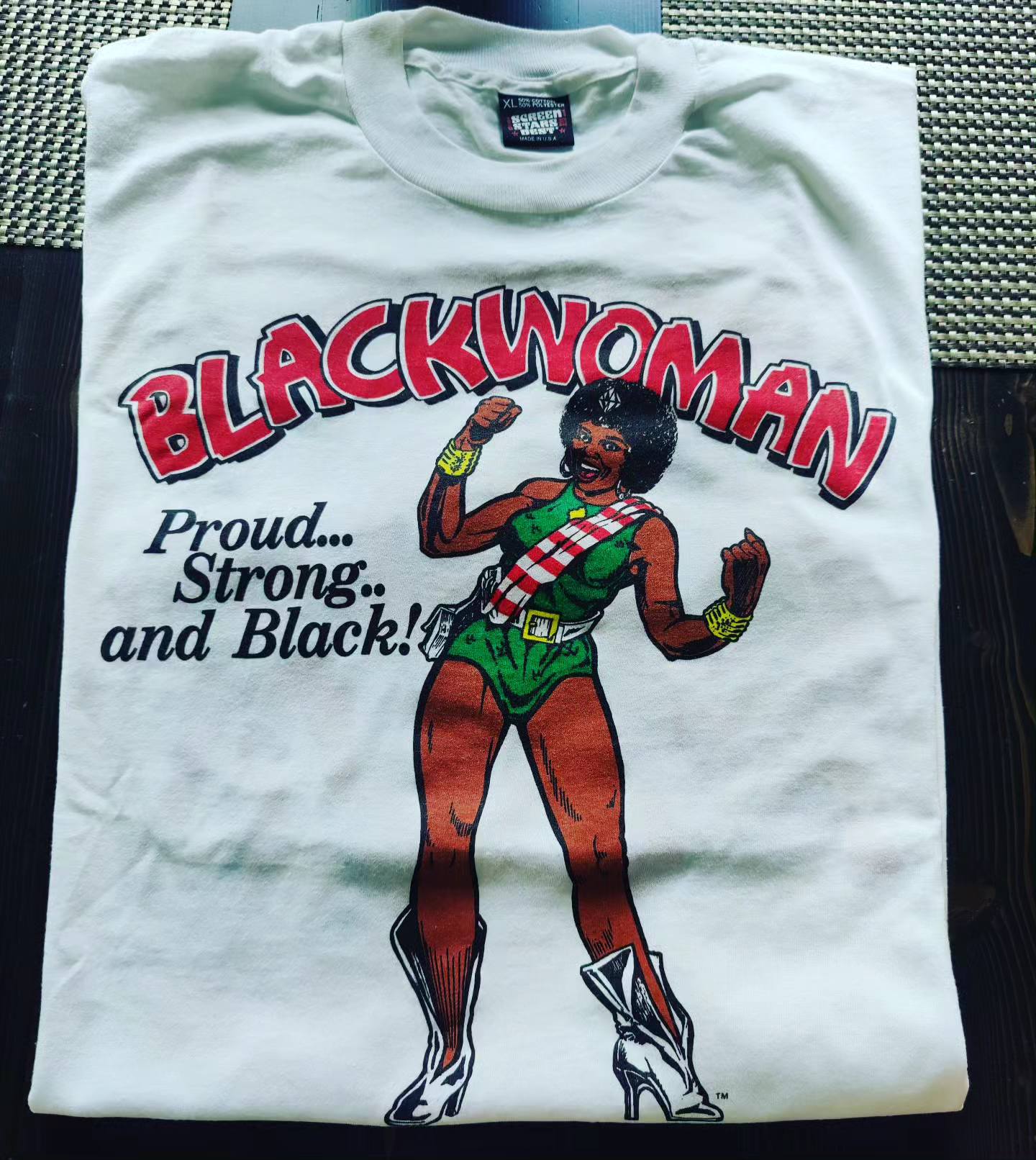 Vintage Screen Stars Black Woman T-shirt information needed