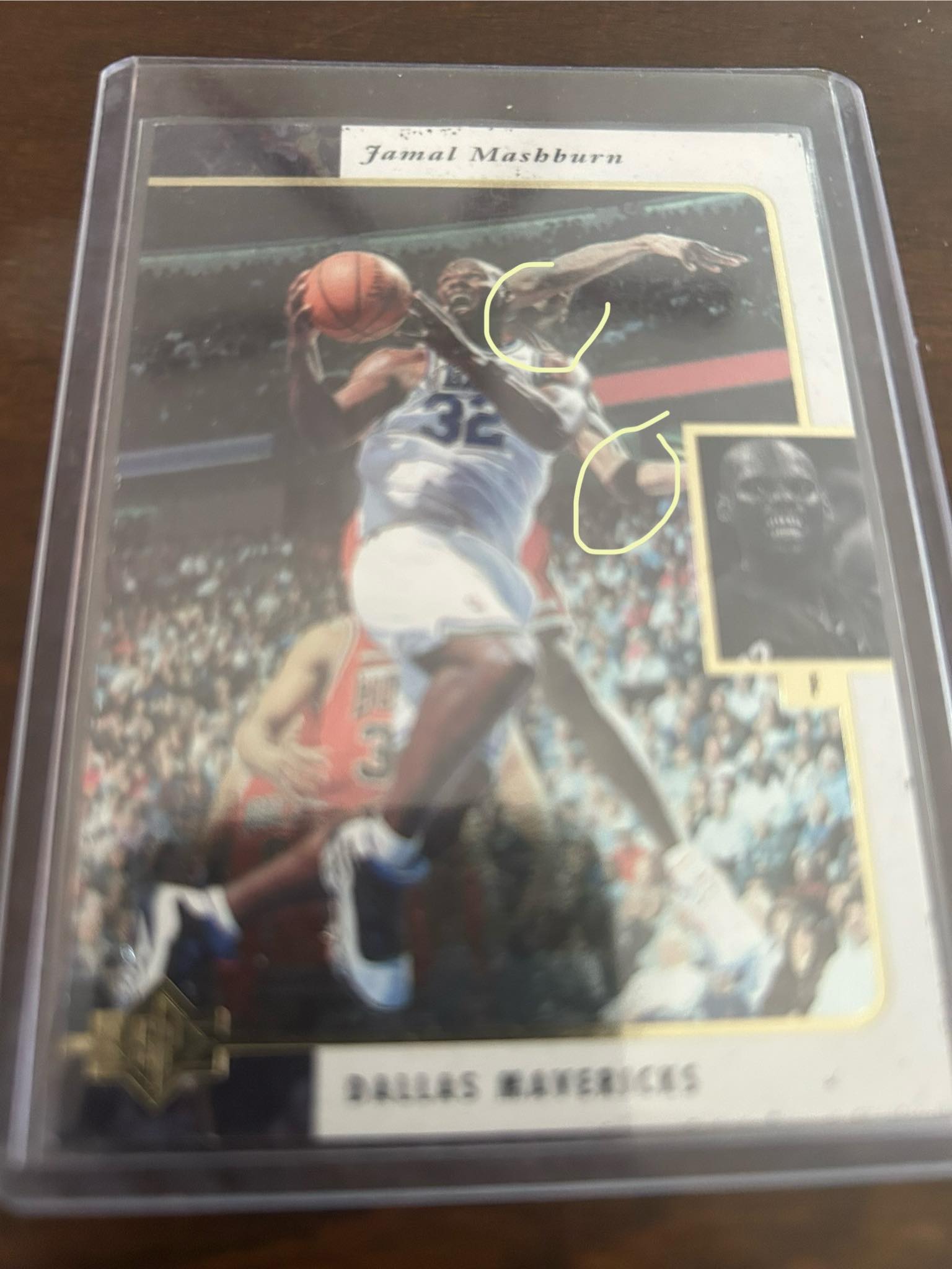 Michael Jordan on 1995-96 Upper Deck SP Jamal Mashburn card