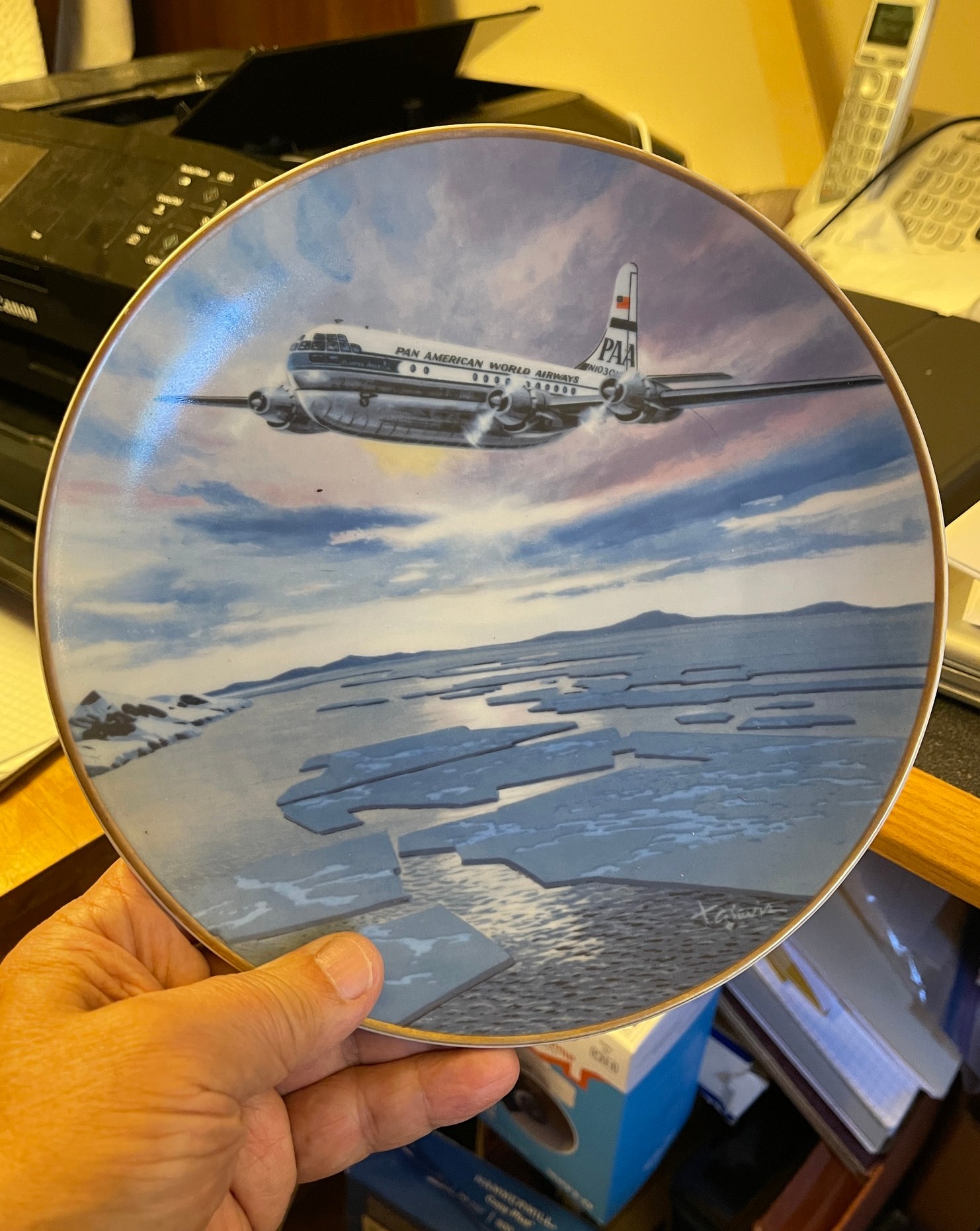 Photos of Pan Am commemorative plates