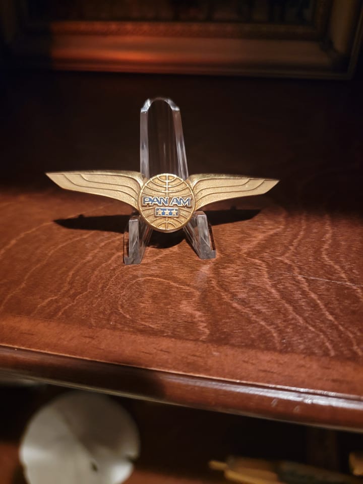 Vintage Pan Am giveaway wings from the 1950s