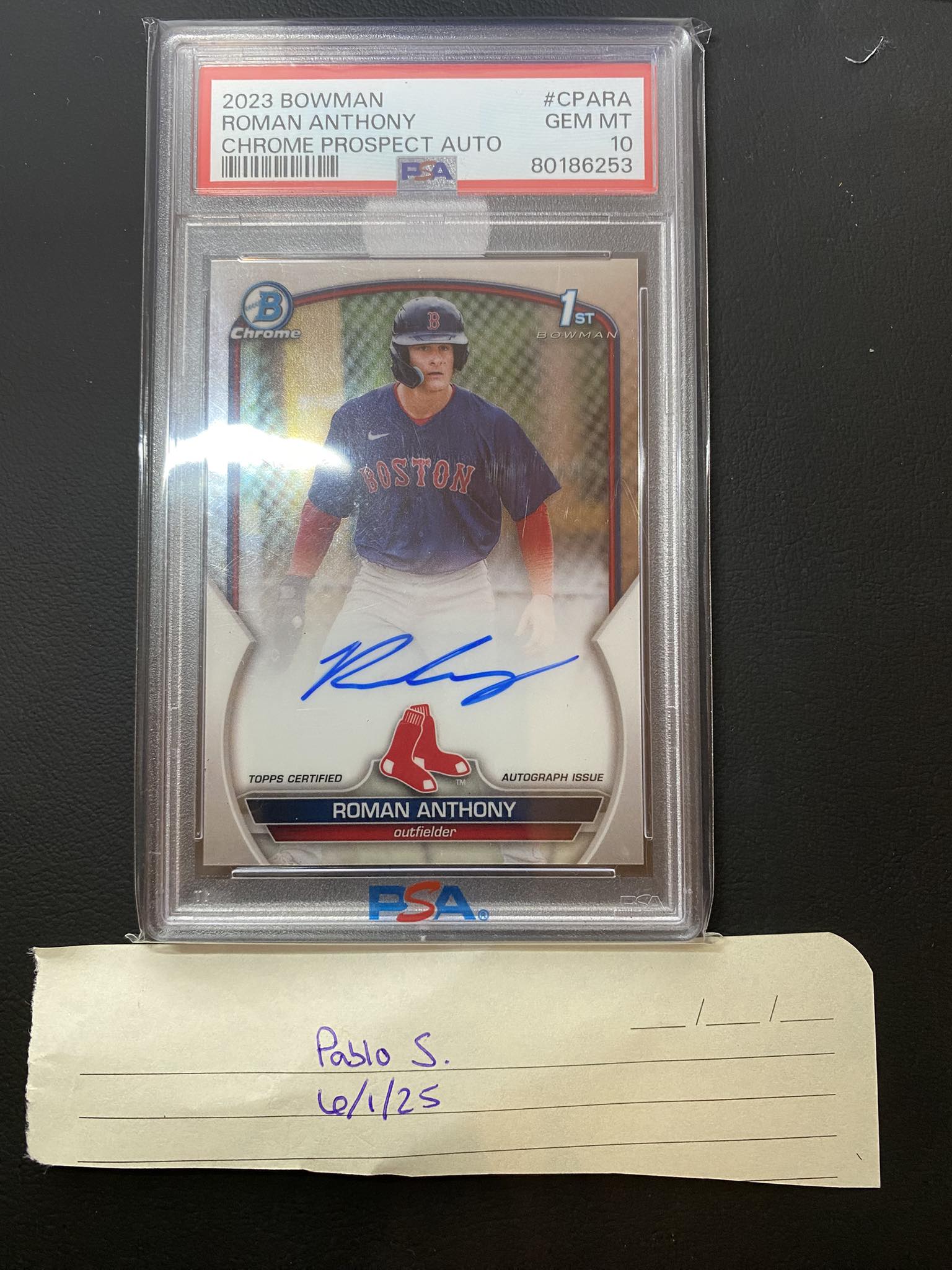Roman Anthony 1st Bowman Auto PSA 10 $600 shipped PayPal