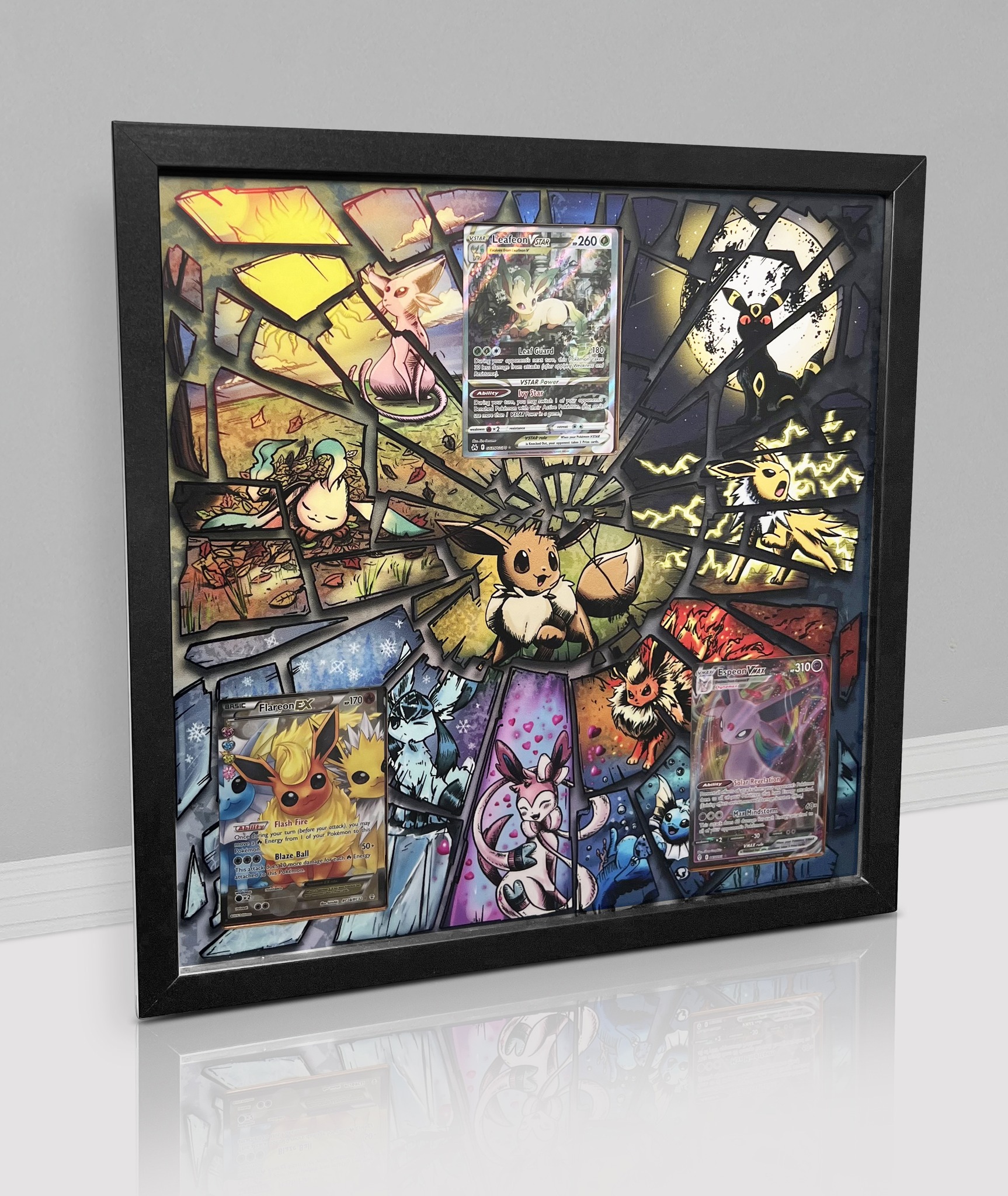 pokemon 3 card display Pokmon TCG: Paldean Fates Magnetic Three Protector Display: Pa Touch Edge 3 Venusaur 3 card display stand