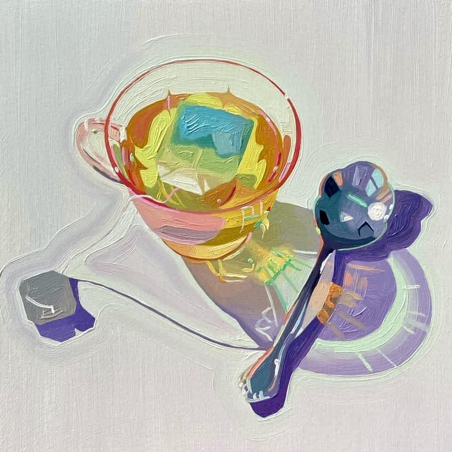 Leah Gardner's Coffee Cup oil painting