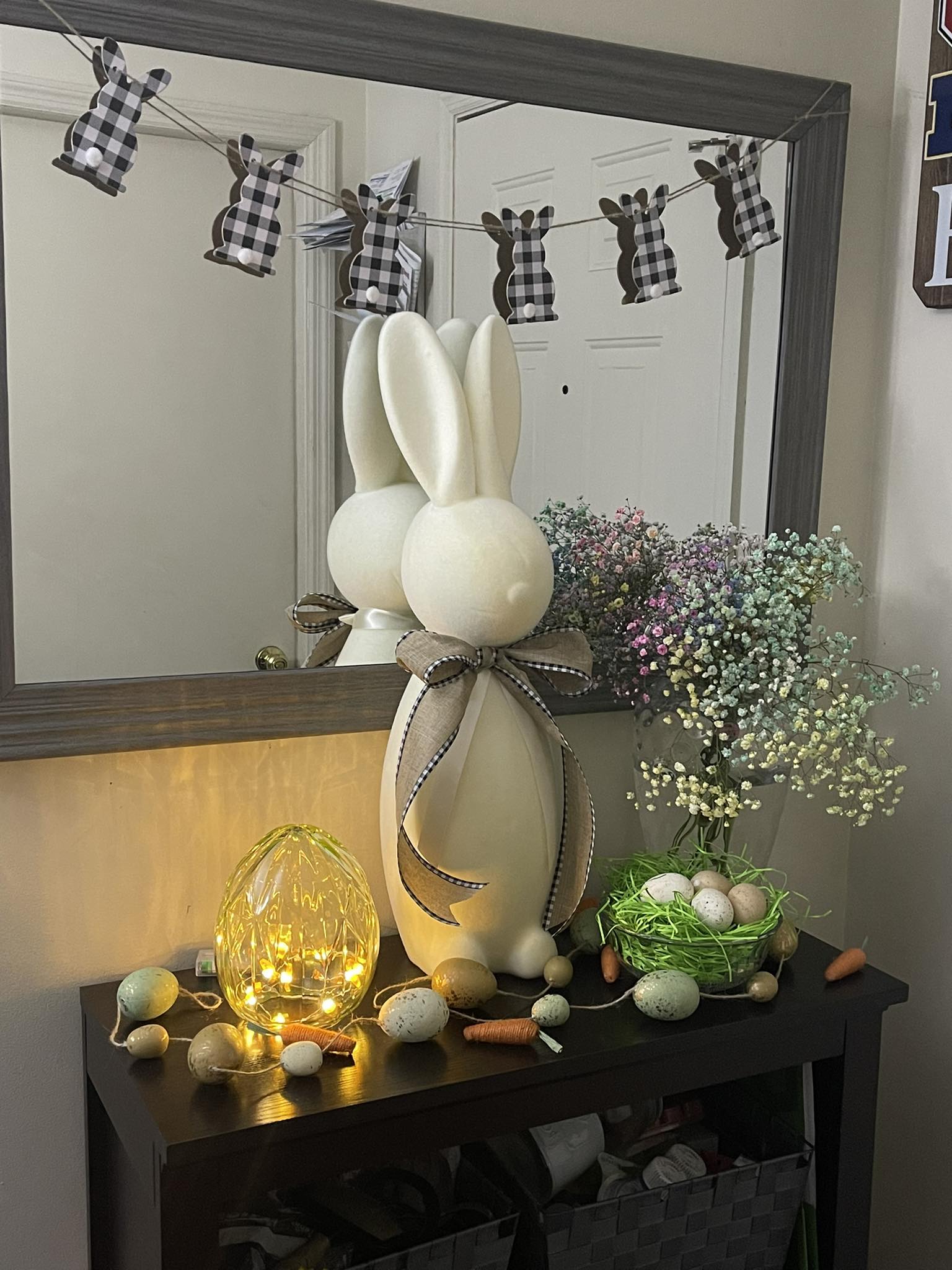 Love my glass egg from Aldi, final touch to my Easter Decor.