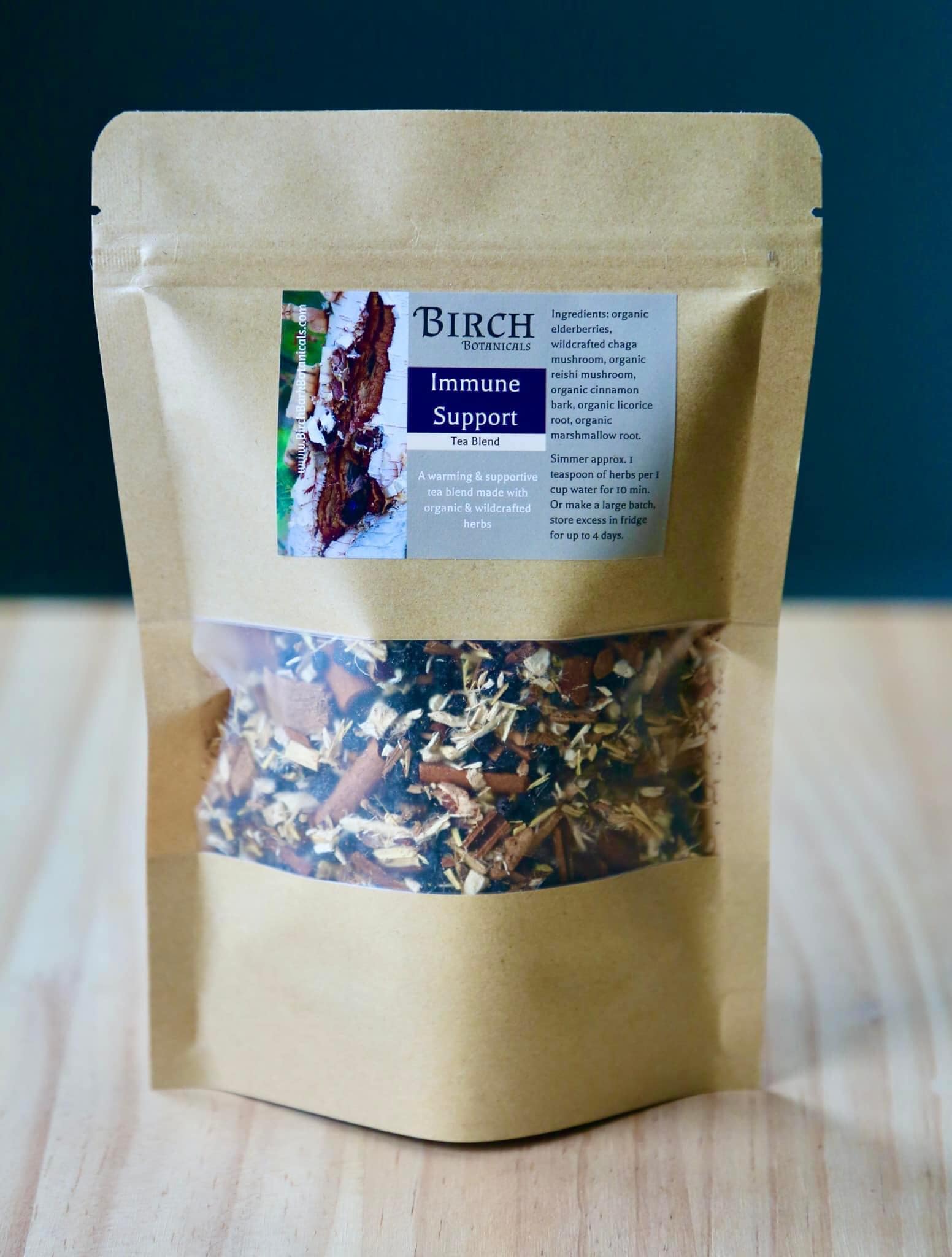 Mullein and Raspberry Leaf Tea Bags - All Natural Wildcrafted - Paisley