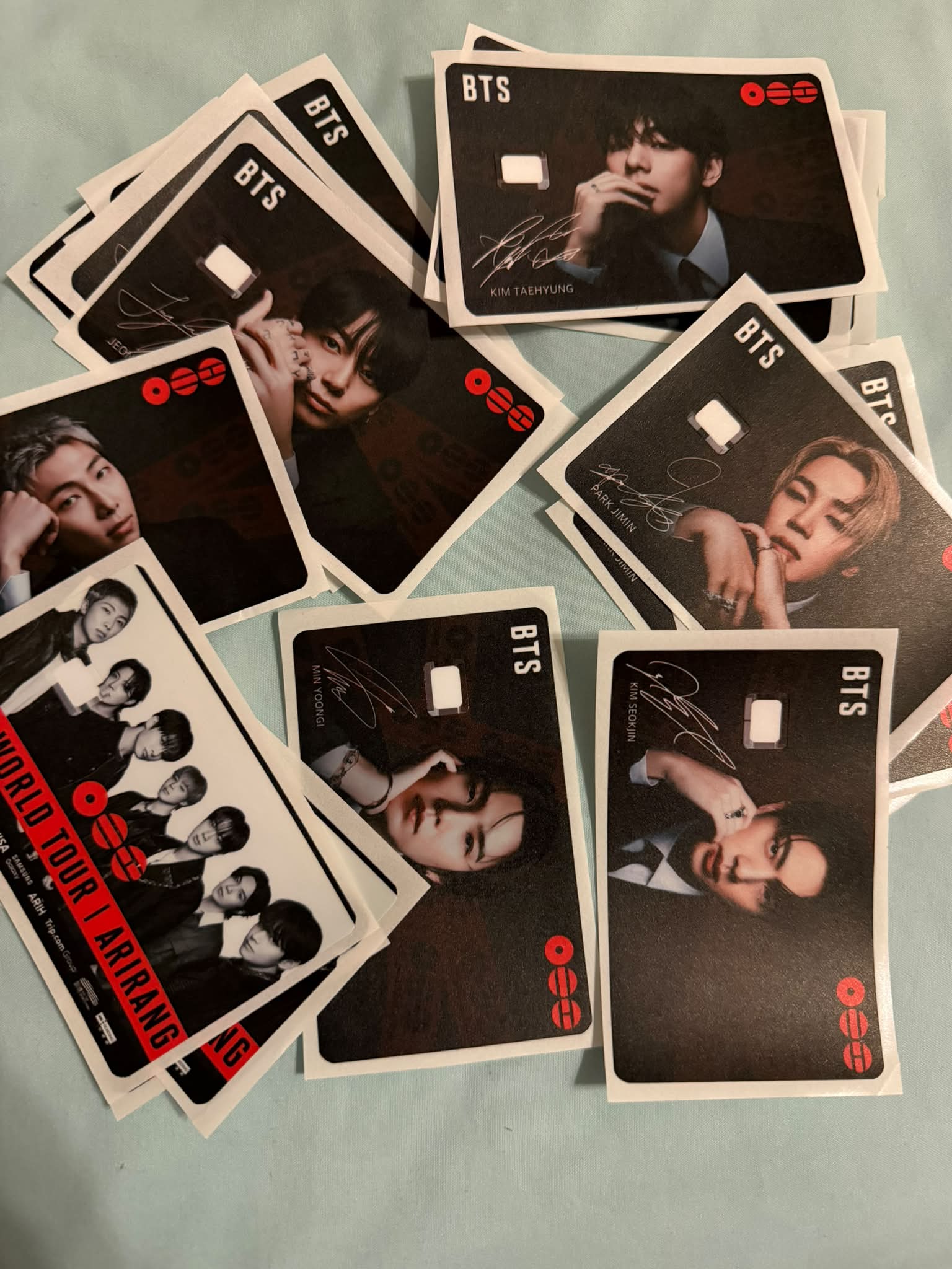 BTS ジョングク for you リリイベ 手渡しカード レア BTS credit card skins with member photos and signatures received