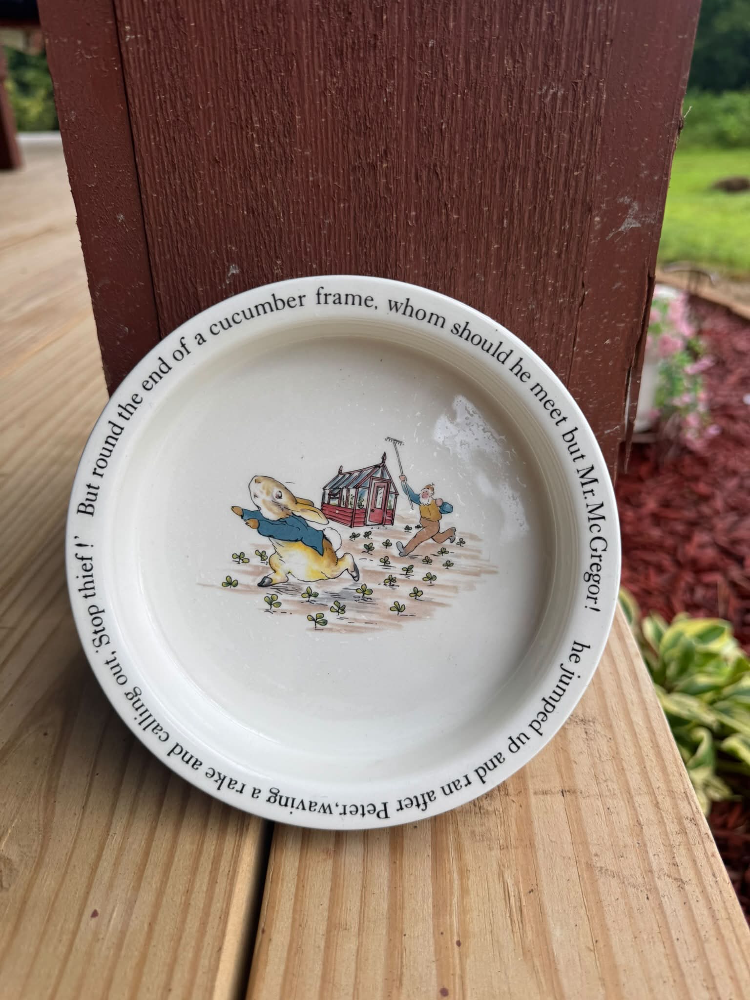 Vintage Peter Rabbit plate and cup from the early 80s