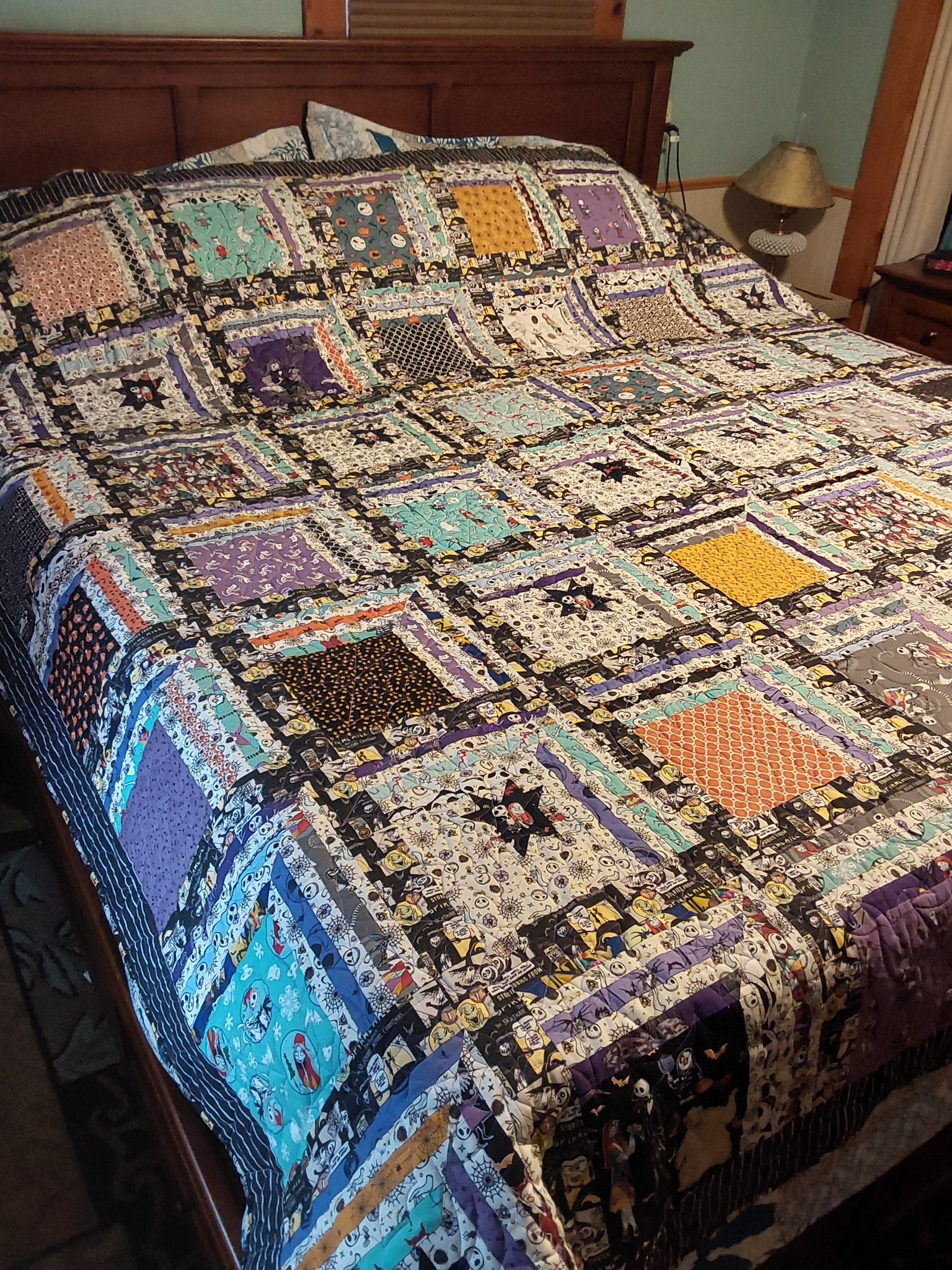 Nightmare before Christmas quilt for my granddaughters wedding  display picture 1