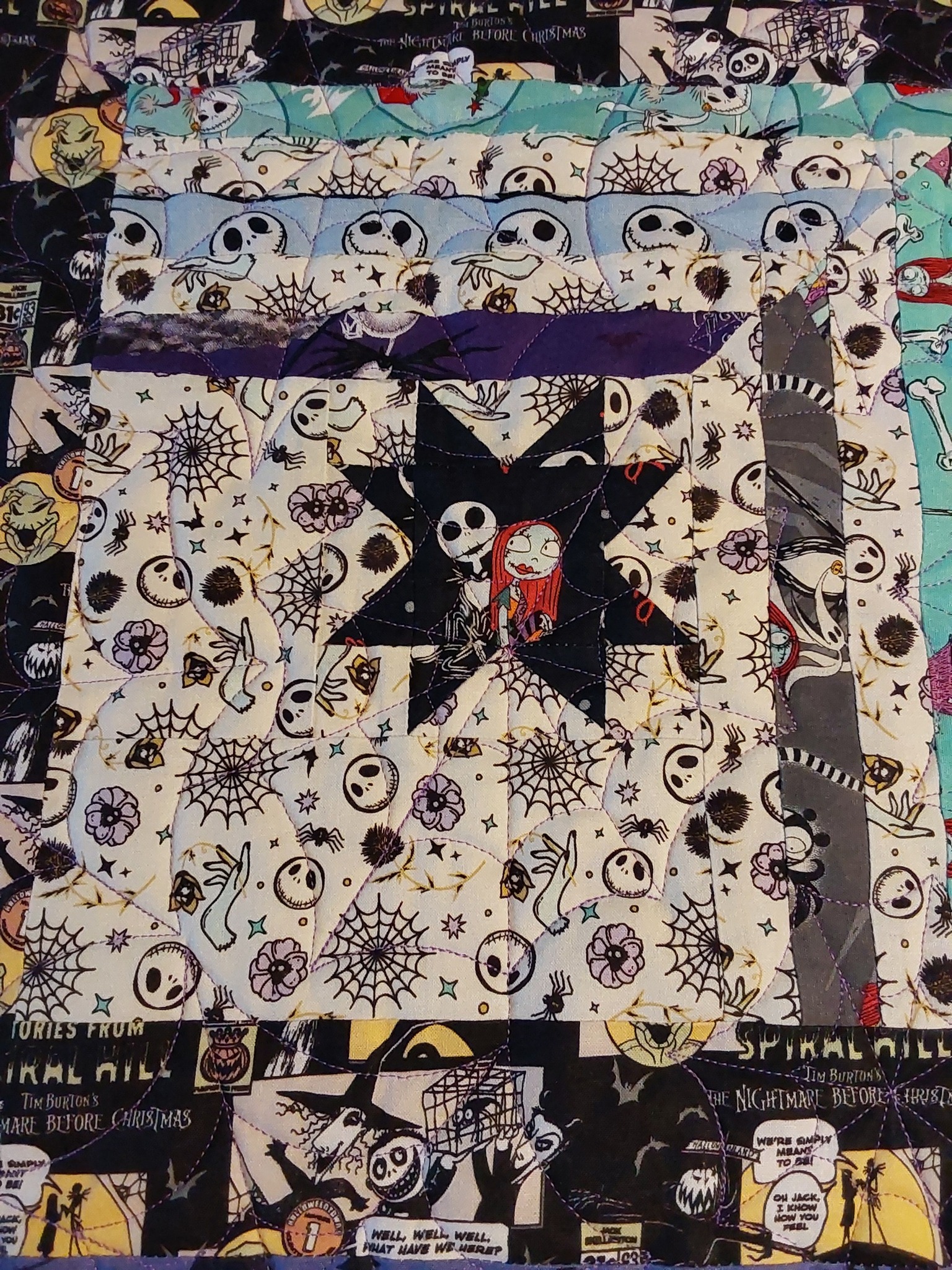 Nightmare before Christmas quilt for my granddaughters wedding  display picture 1