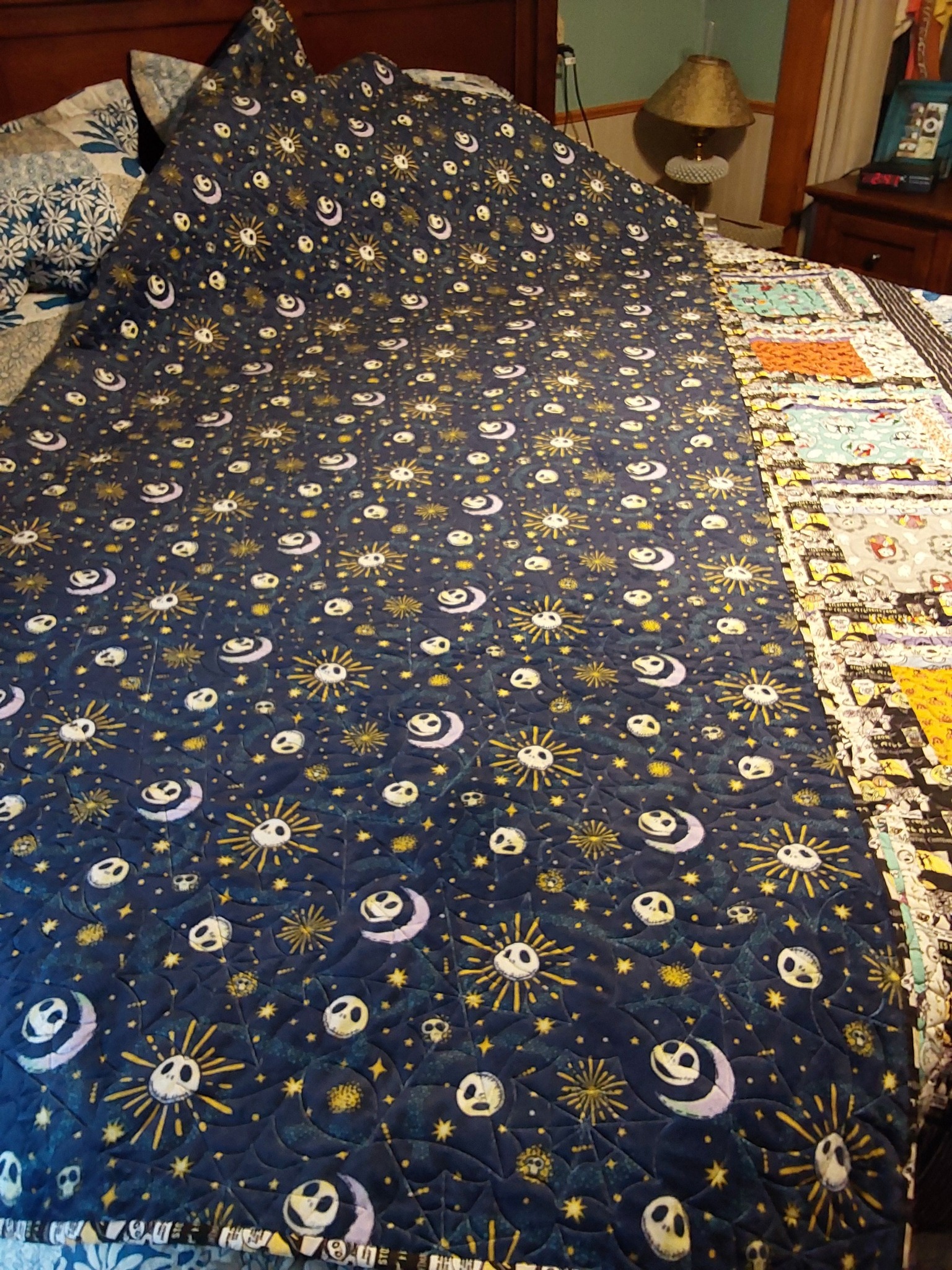 Nightmare before Christmas quilt for my granddaughters wedding  display picture 1