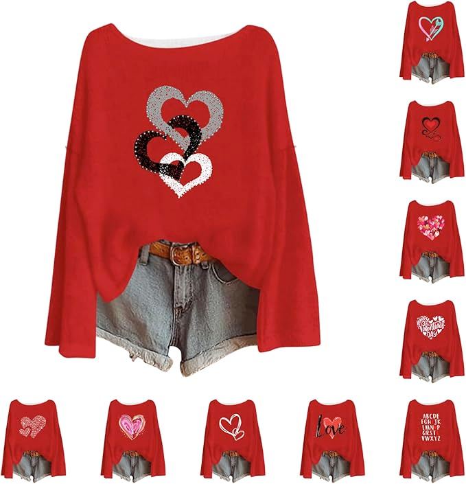 Valentine sweatshirts for women on sale