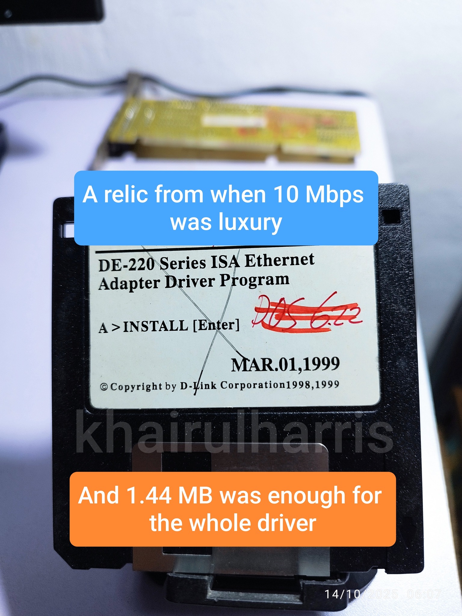 Khairul - The D-Link DE-220 — an ISA Ethernet adapter from 1999 ...