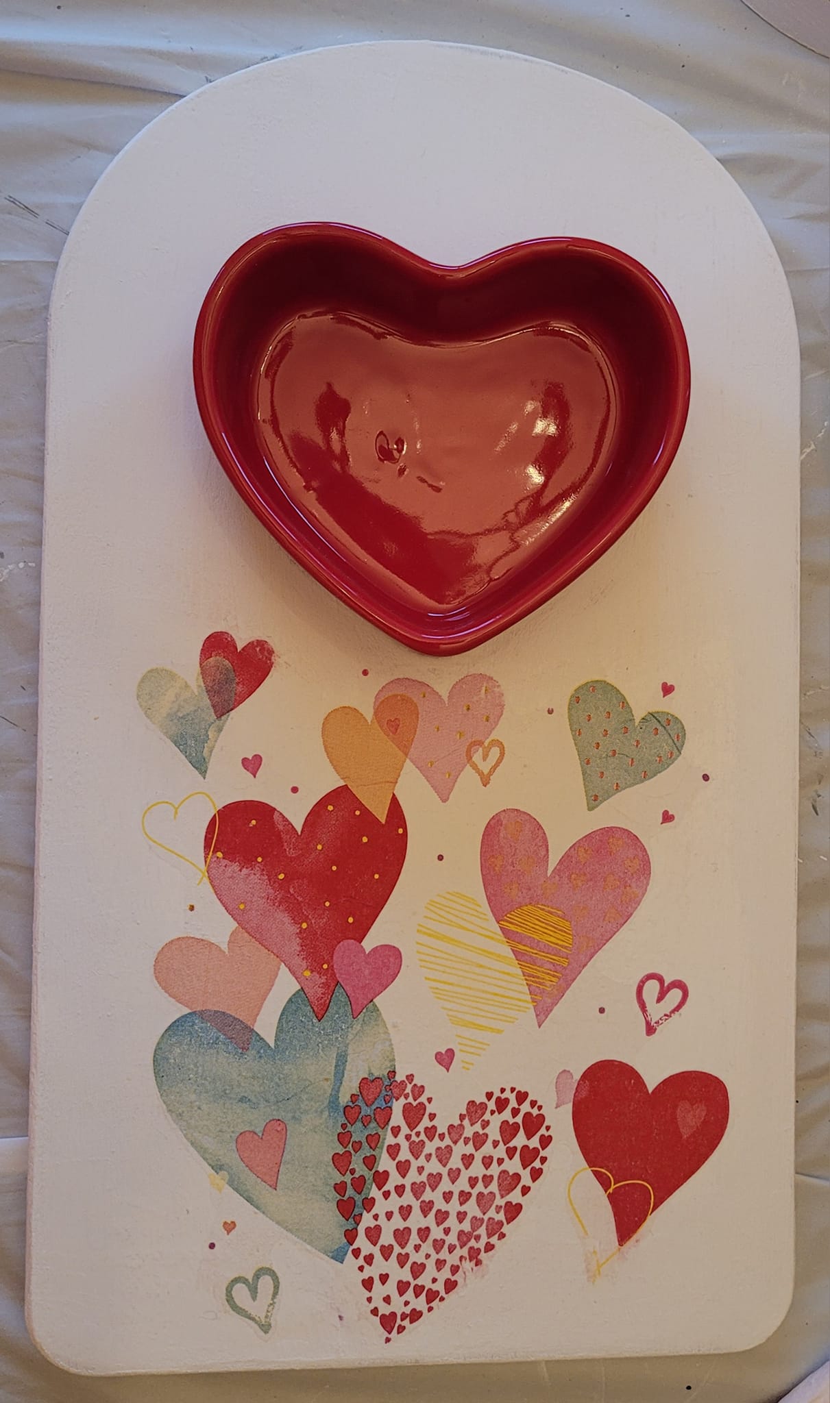 Human Made red heart ceramics tray