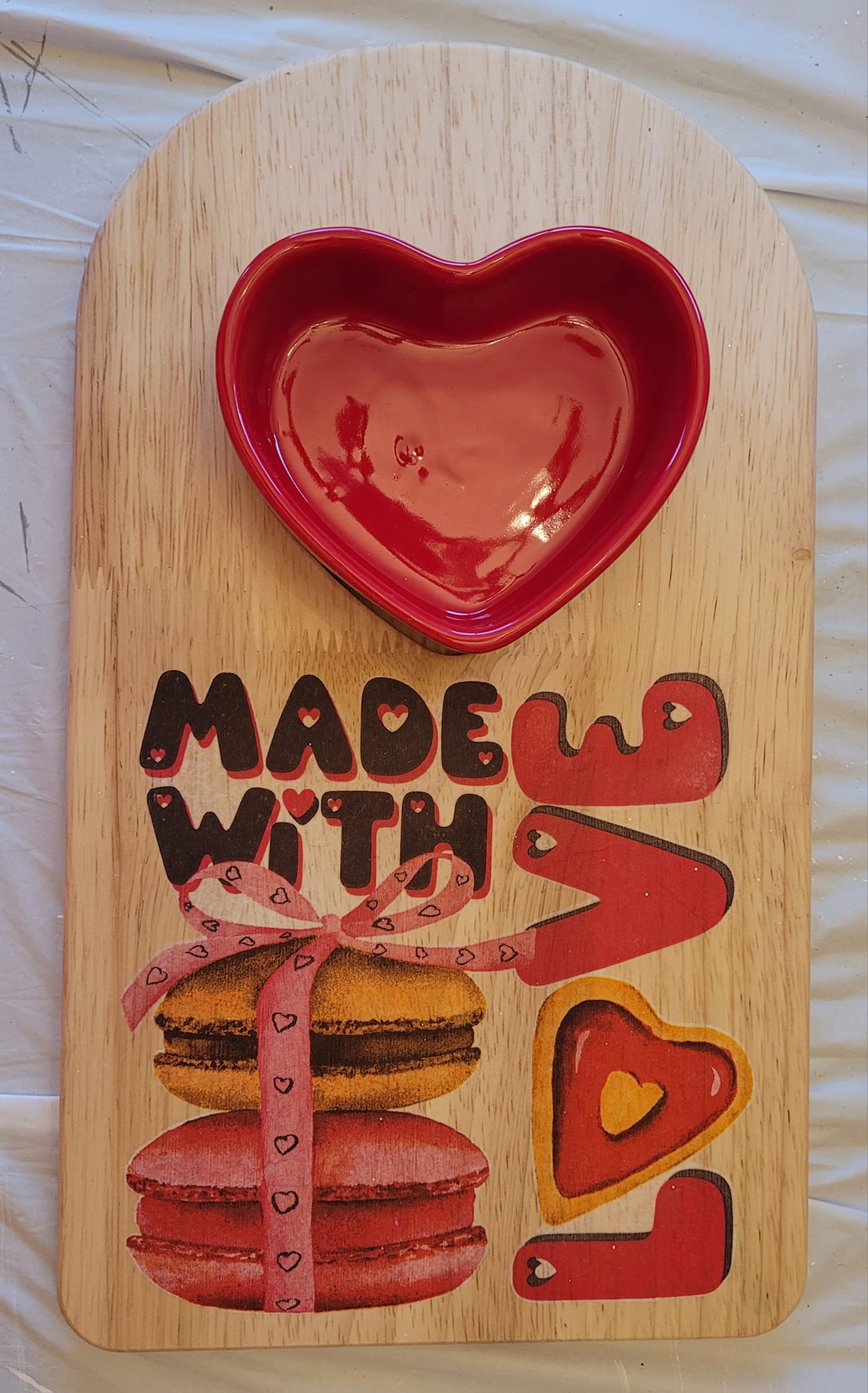 Human Made red heart ceramics tray