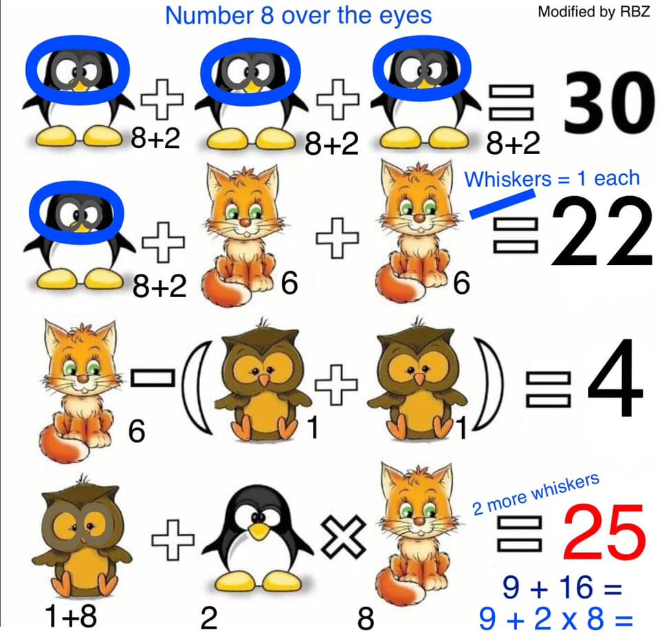 What are the hidden numbers in the maths puzzle?