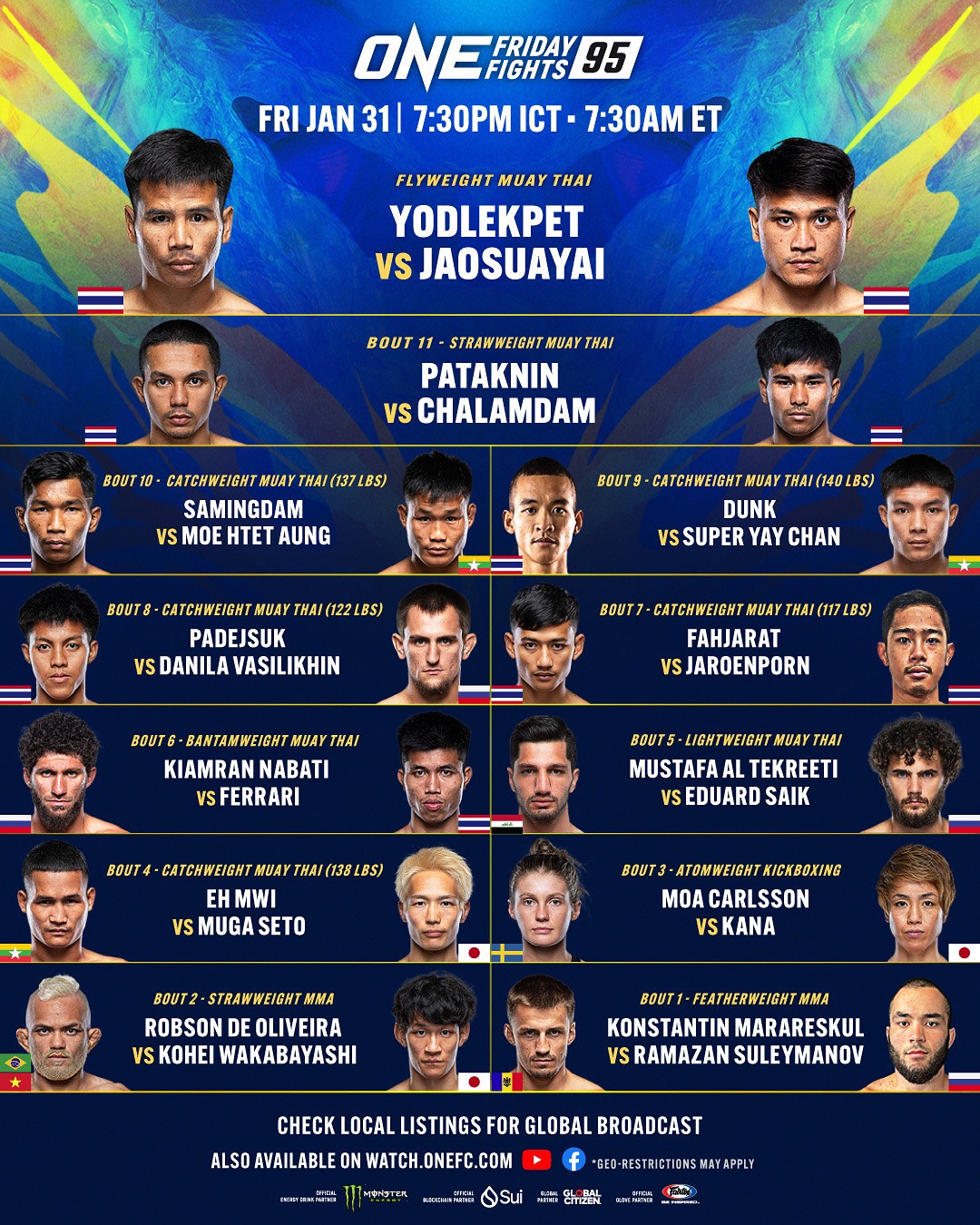FightWeek ONE Friday Fights 95 goes down this Friday! 🚨Fight Card
