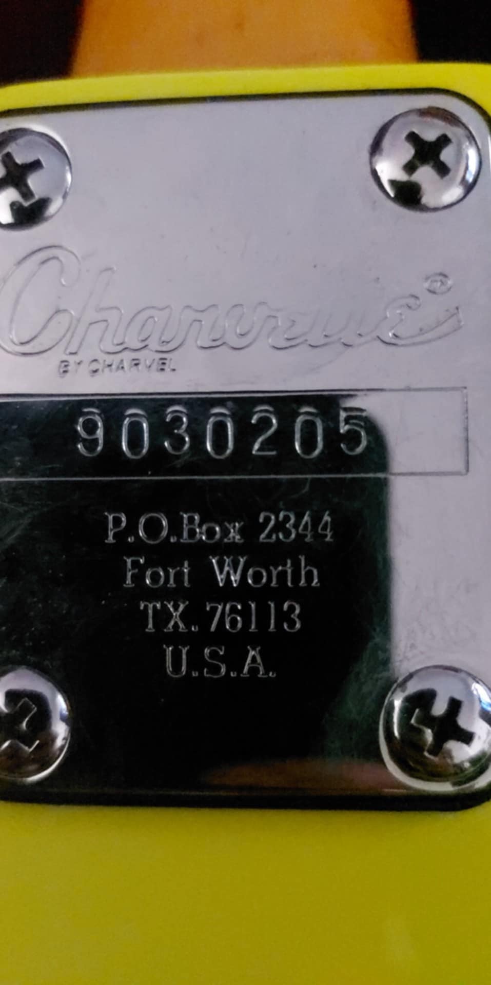 What is the info on a Charvel guitar with a given serial number?