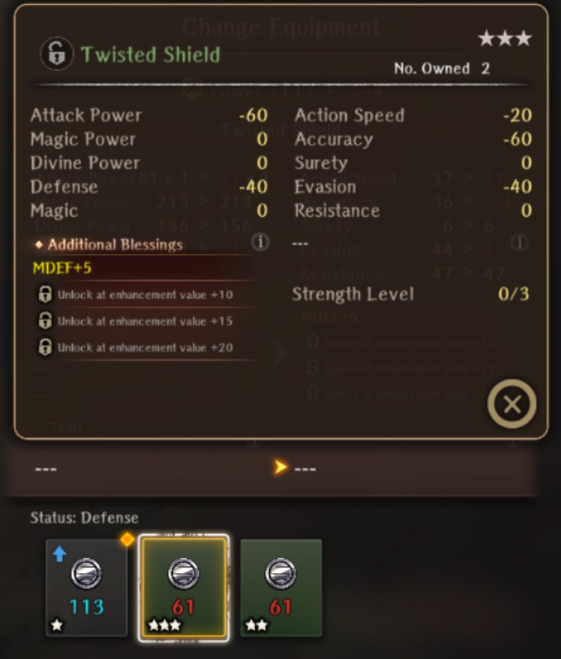 Wizardry Variants Daphne | Can't tell if the stats of this new shield ...