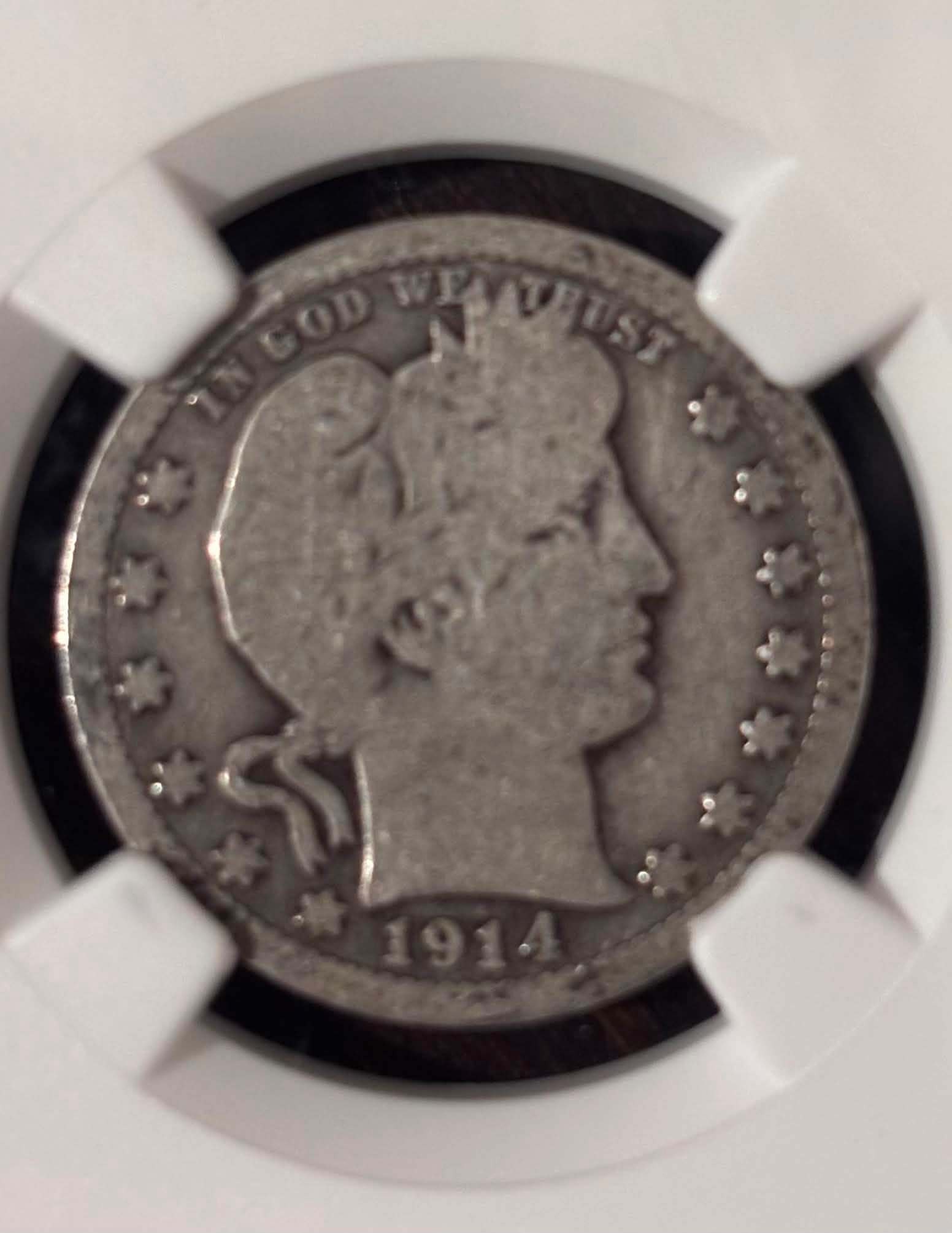 1914 Barber Quarter NGC Genuine Auction - 24-Hour Rule