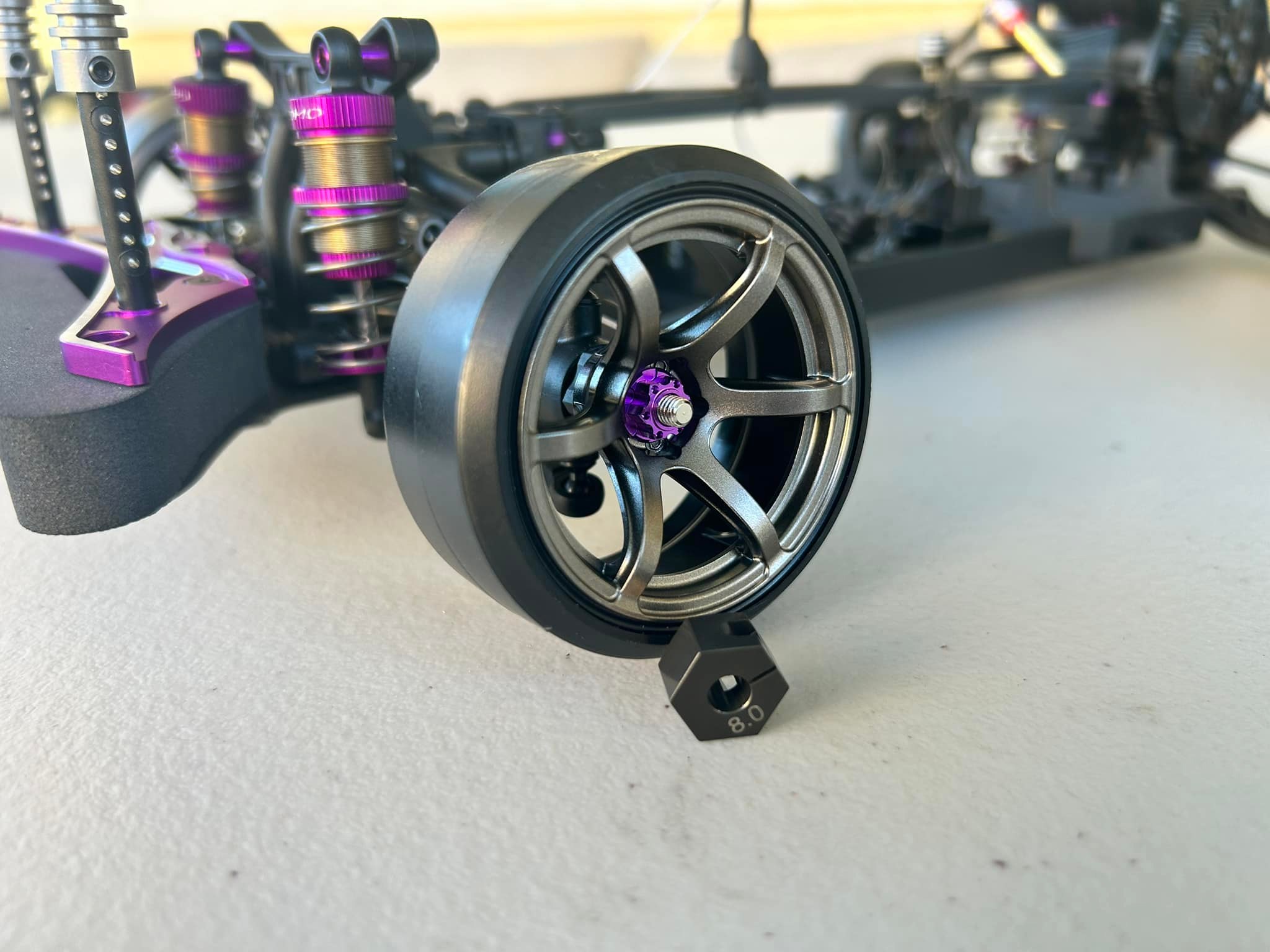 Will an 8mm yokomo hub spacer fit in the RD2.0?