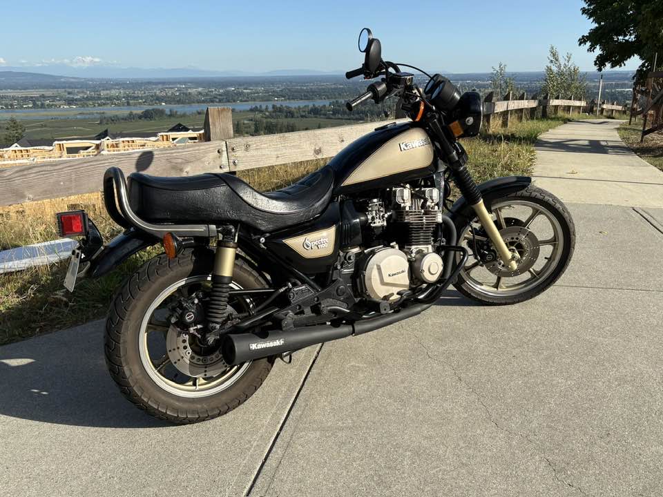 Kawasaki motorcycle with original Dunlop tires for sale near Mount