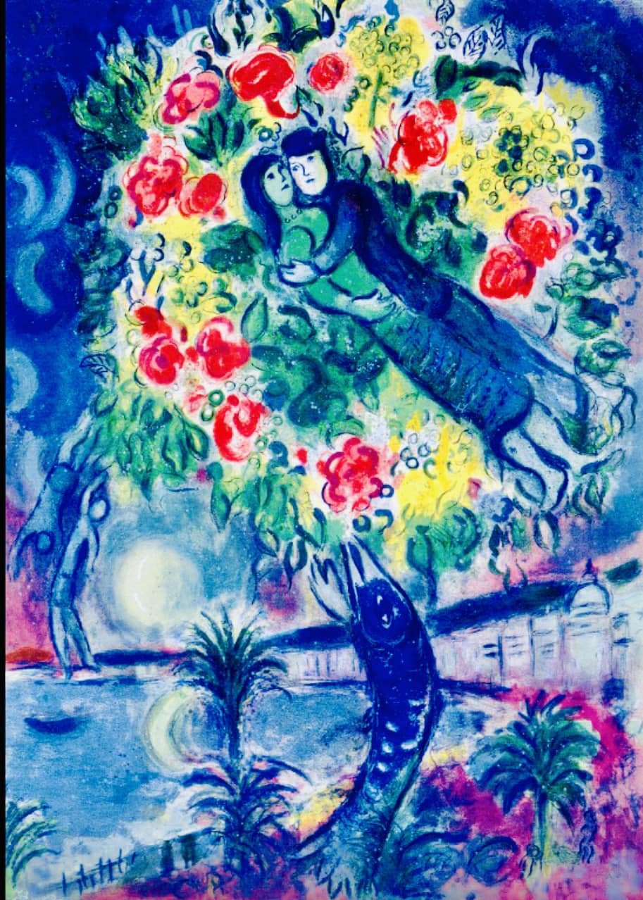 CHAGALL　青い魚 Marc