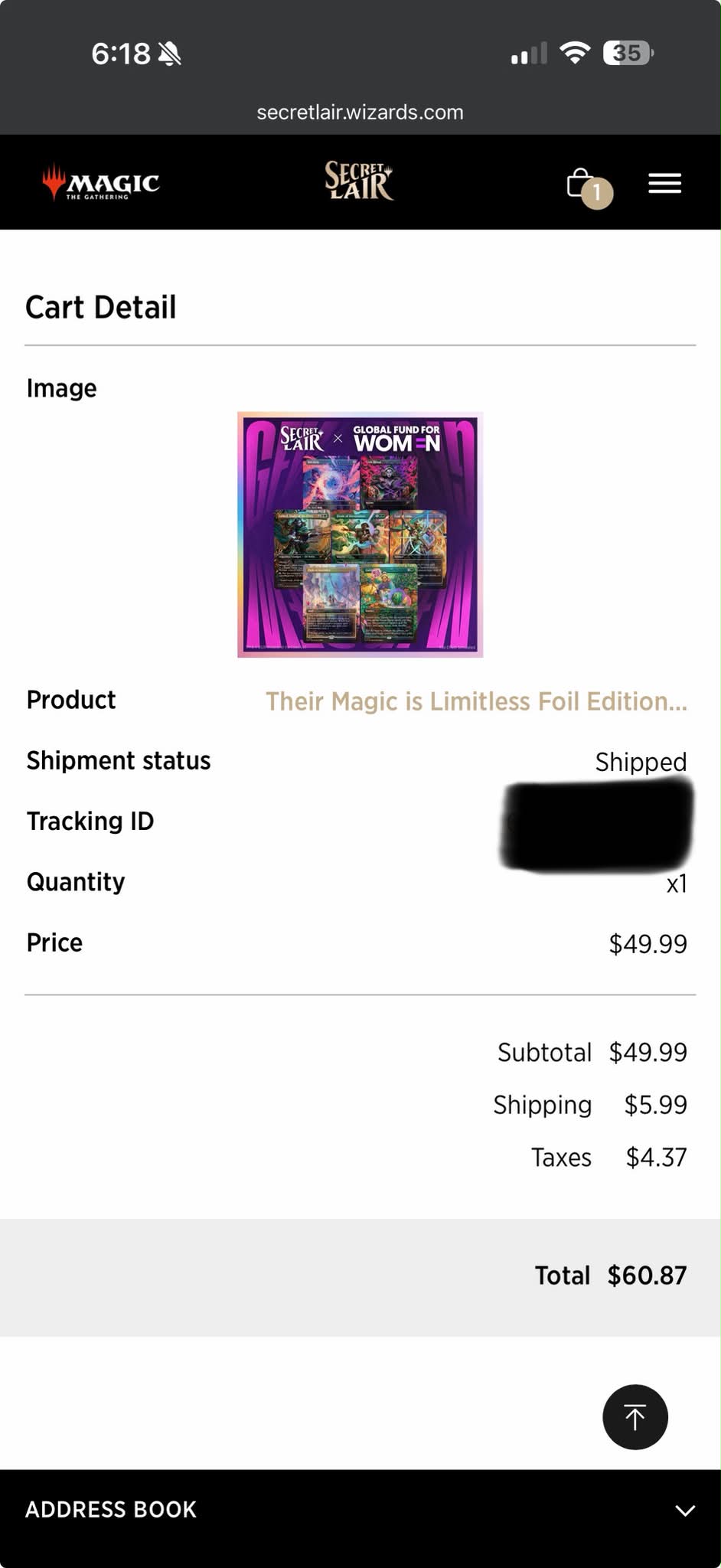 That was quick! Got the confirmation that it's already been shipped!