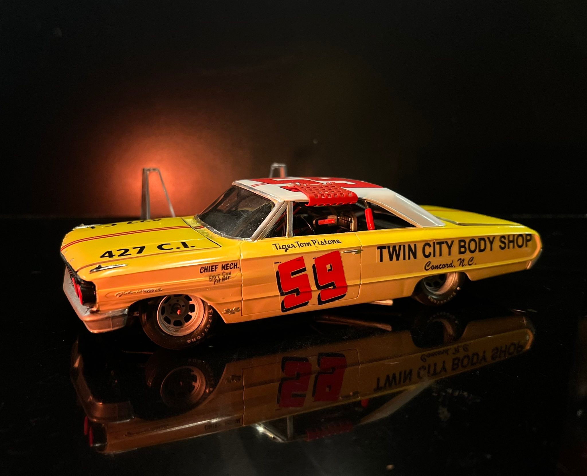 Tiger Tom Pistone's 1964 Galaxie model car