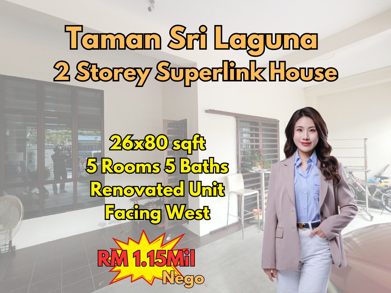 For Sale Tmn Sri Laguna (Near Perling/Nusa Jaya) 独特的空间设计 