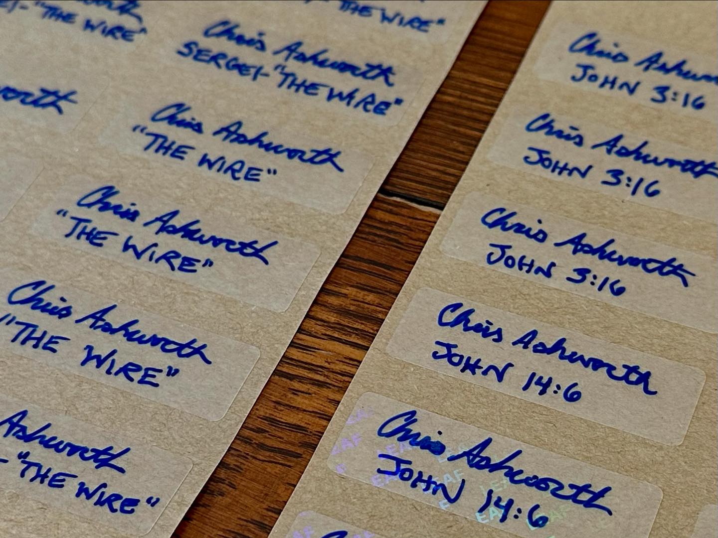 I recently signed stickers for Leaf Trading Cards