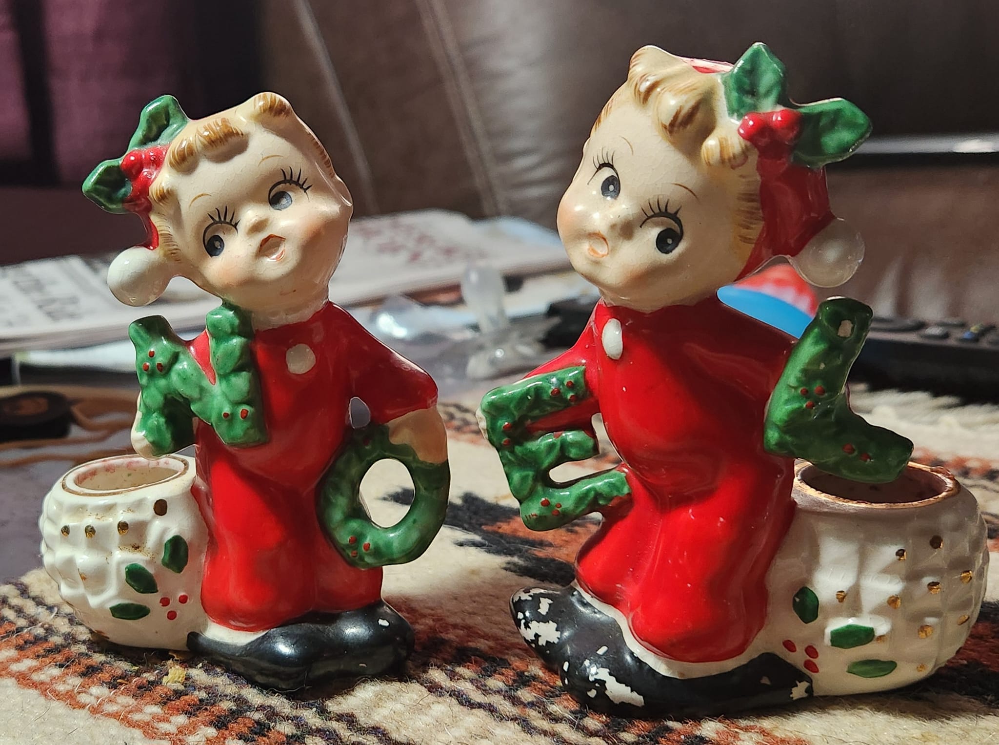 NFS This is a Brinnco 1950's NOEL set. Foil labels on bottom say