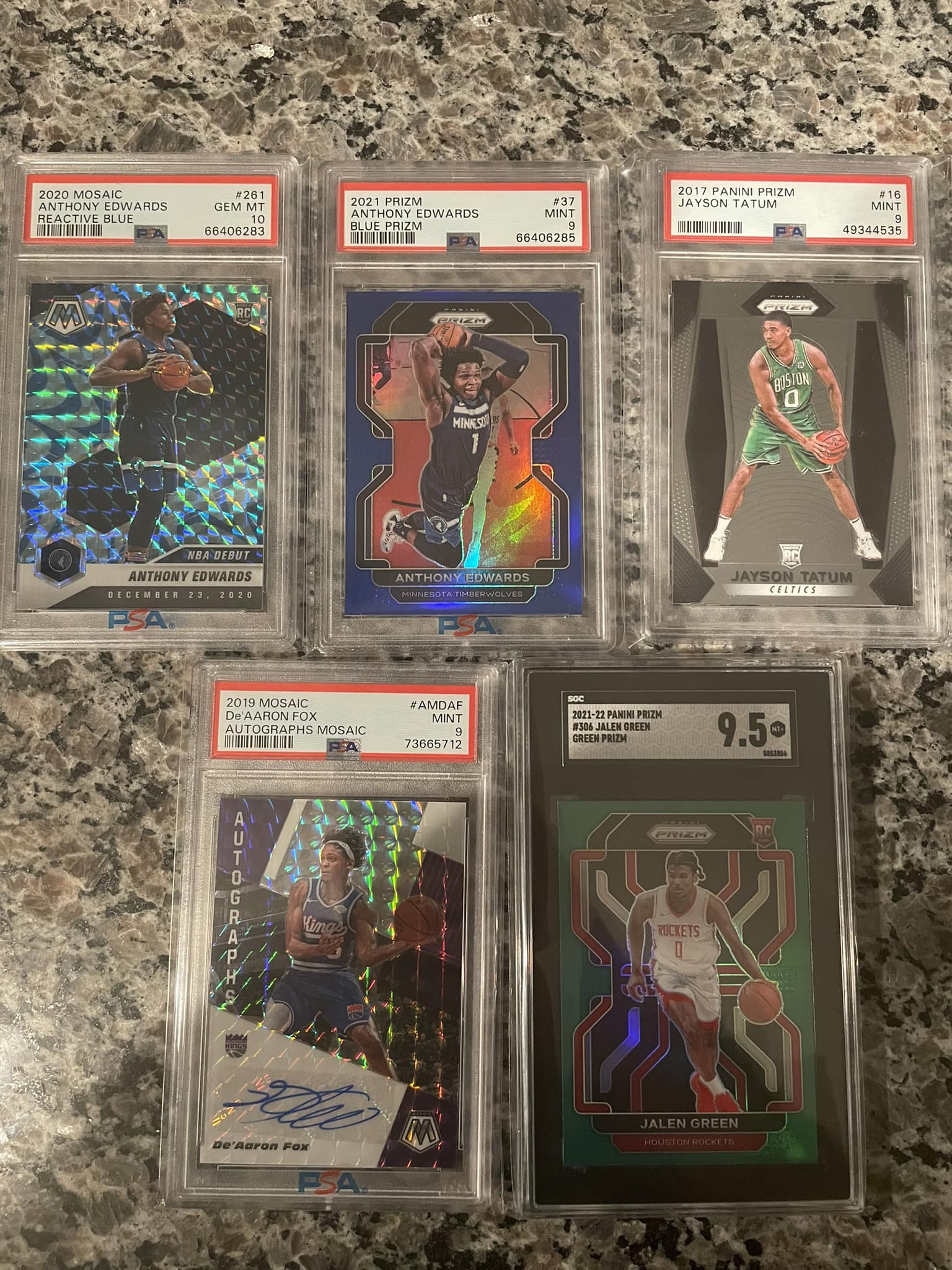 Jalen Green autograph & Jayson Tatum PSA 10 Optic RC pulled from 