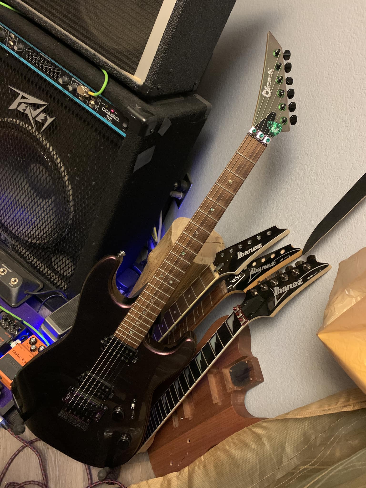 Custom Charvel guitar with San Dimas pro-mod body and Jackson neck