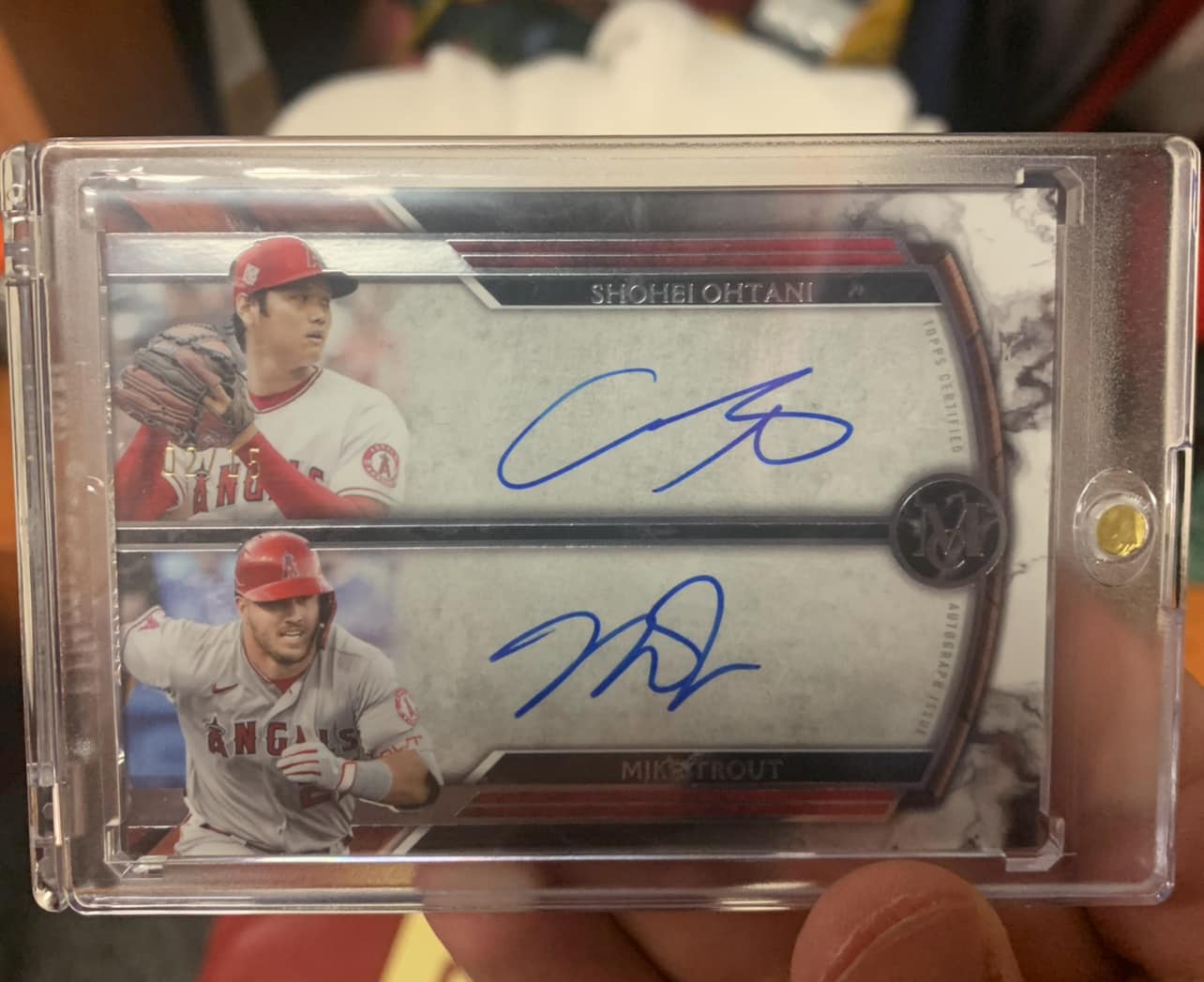 What is the value of a Mike Trout and Shohei Ohtani dual autograph 
