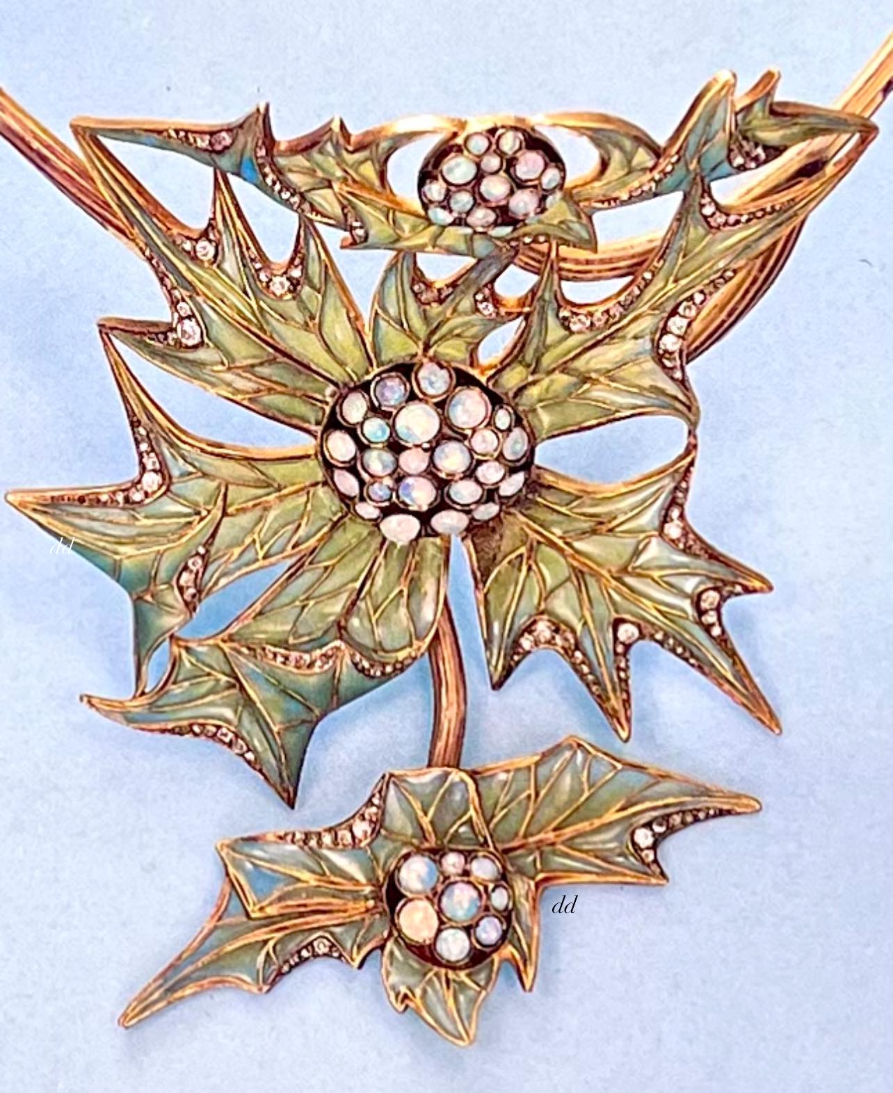 1905 Art Nouveau point de gaze lace collar