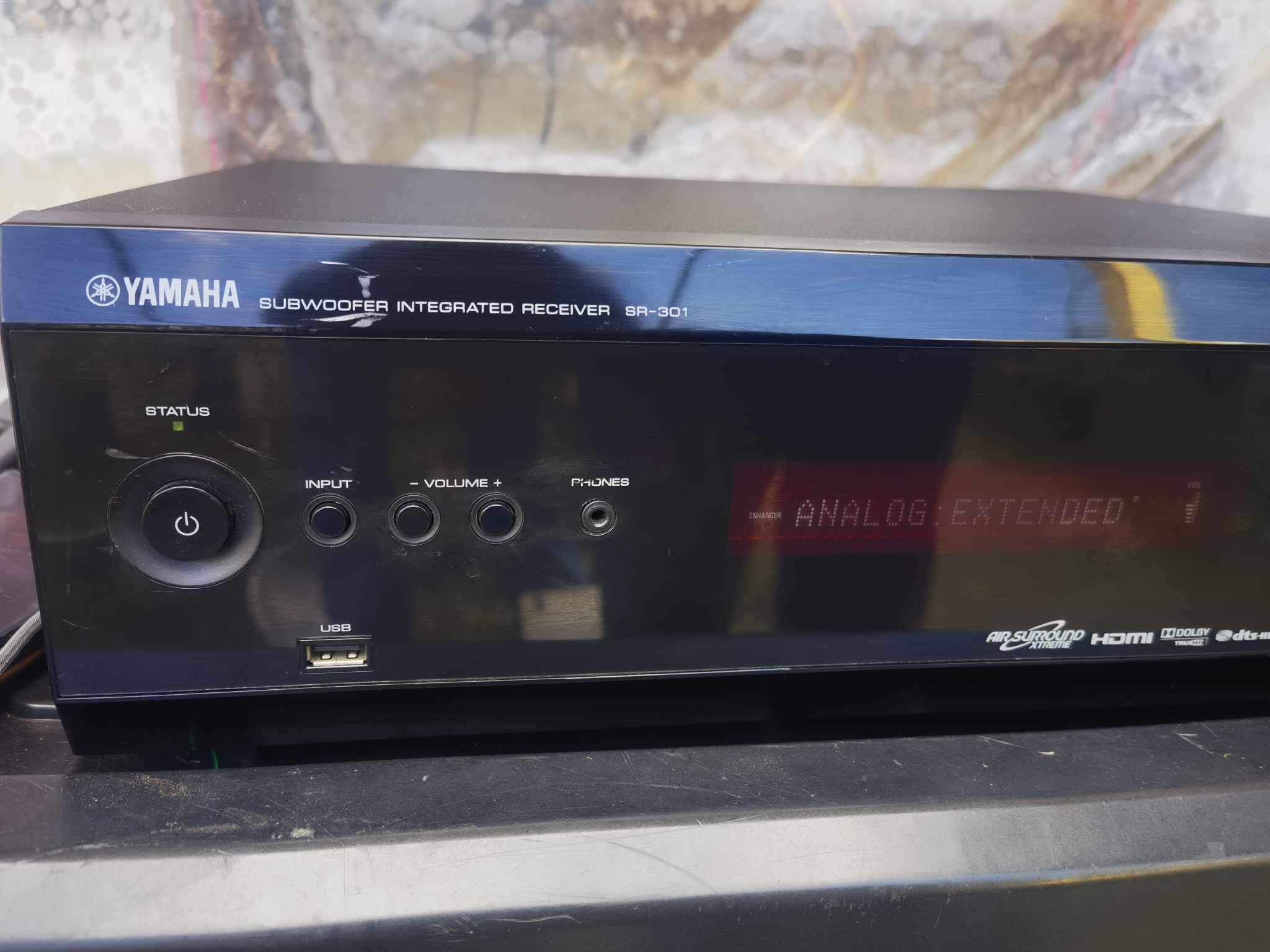 The Yamaha SR-301 is a 5.1-channel powered subwoofer with an