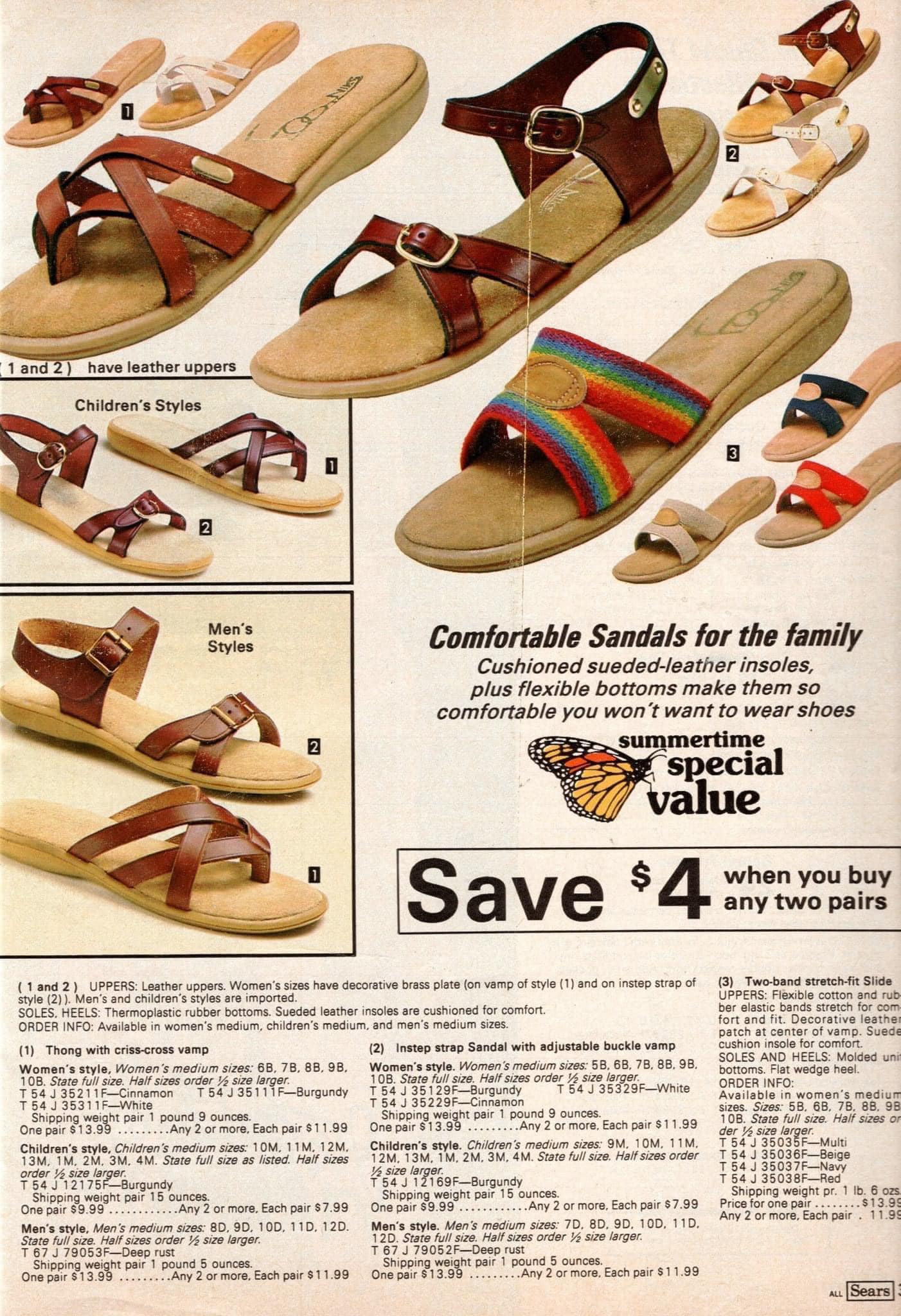 What type of flip flop sandals did you wear back in the day?