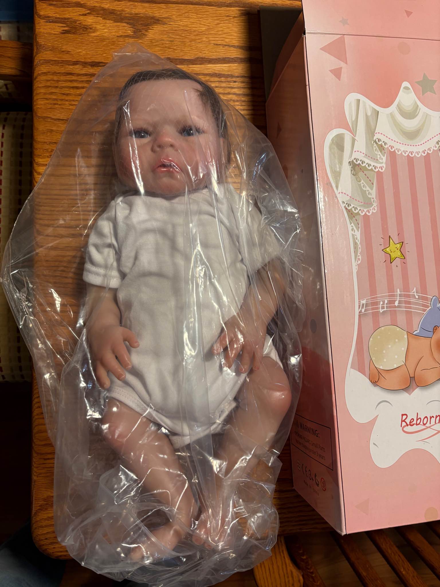 Brand new in box Reborn realitsic Baby Doll. Still in plastic  display picture 1