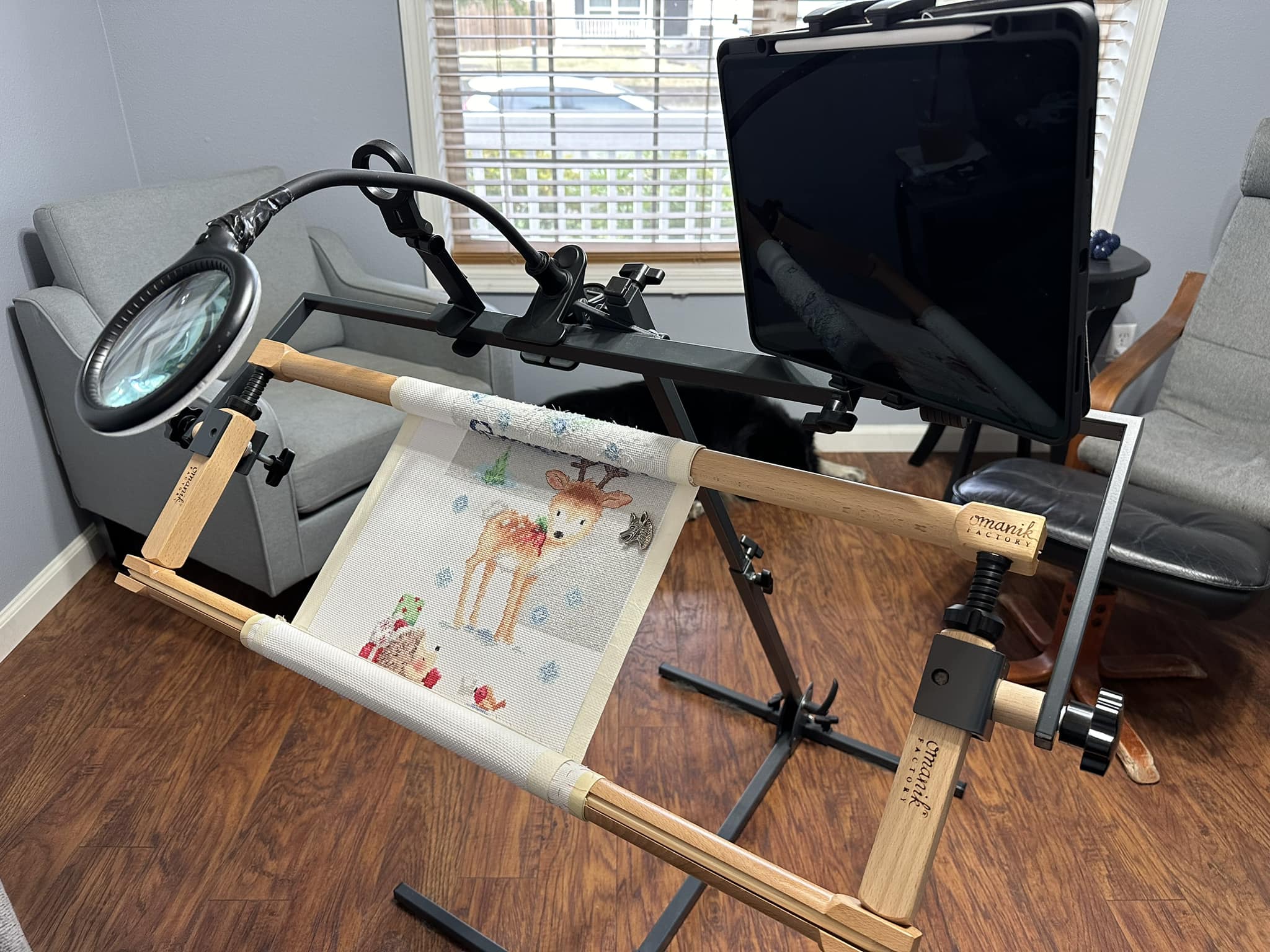 What are your cross stitch setups for comfort and efficiency?