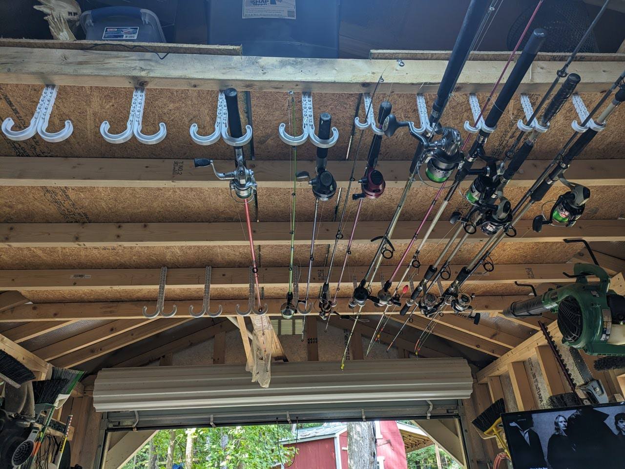 diy fishing pole storage ideas Rod Organizer -Keep Your Gear Neat |HangThis Up Perfect for indoor or outdoor use 56 Fishing pole storage ideas