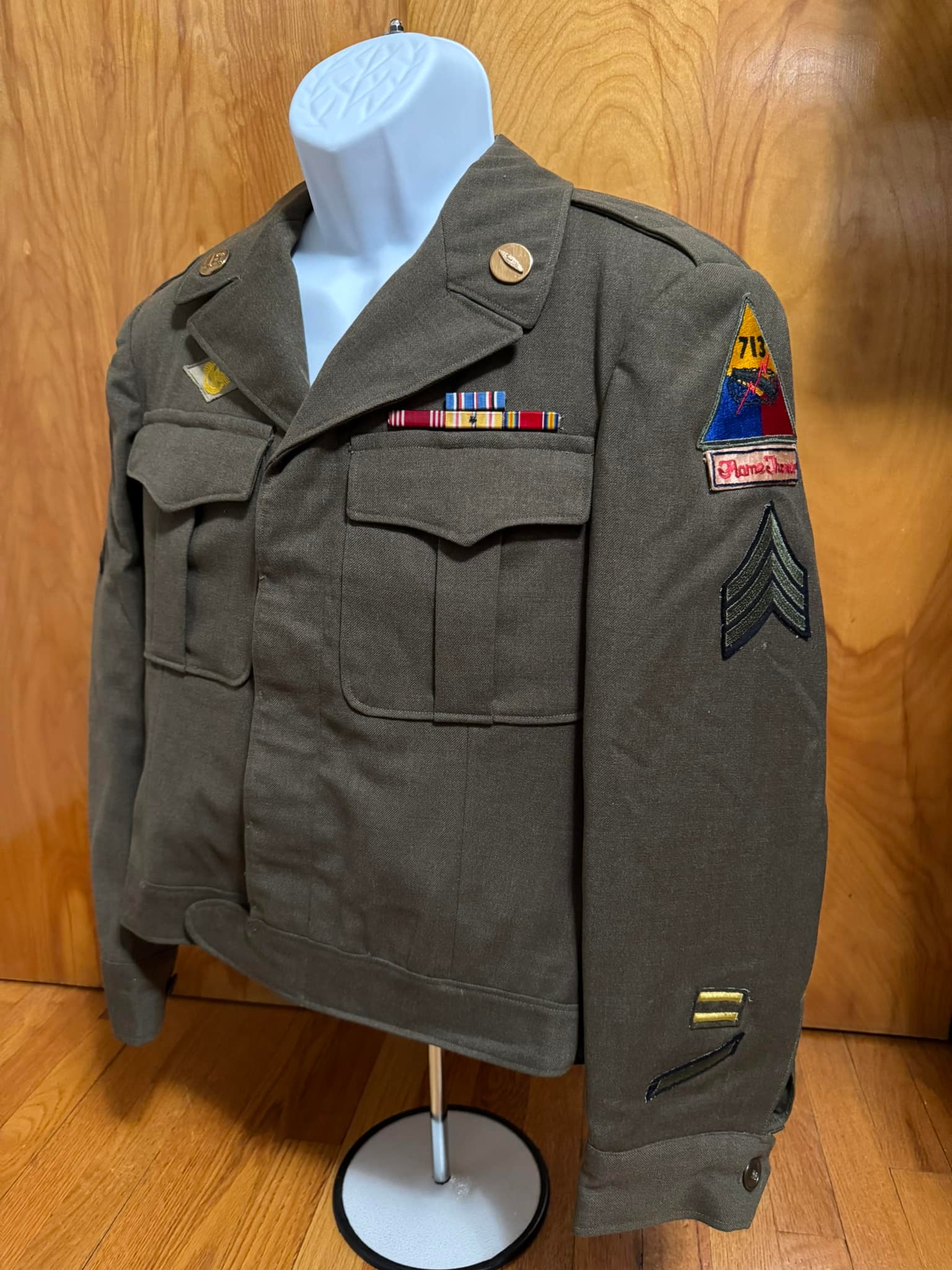 Rare 713th Tank Battalion Ike Jacket Collection