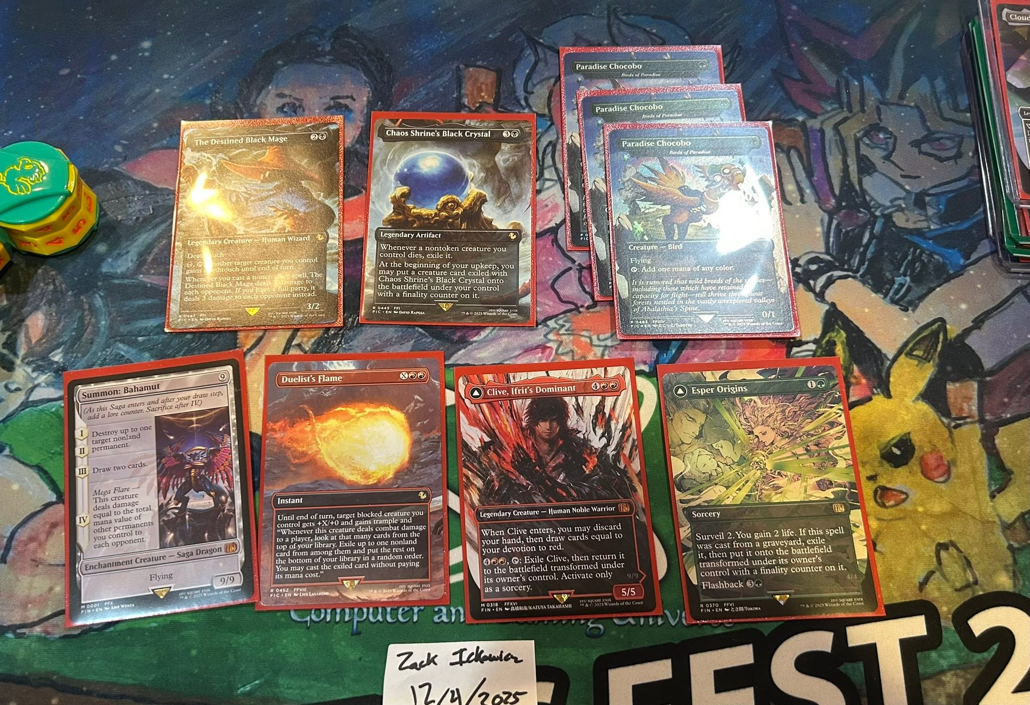 I finally have them all All 20 chocobo track foil cards
