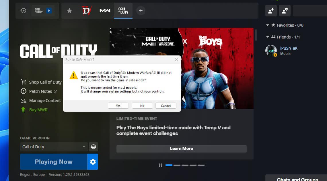 How to fix error code WS-118728-7 on Call of Duty Black Ops 6