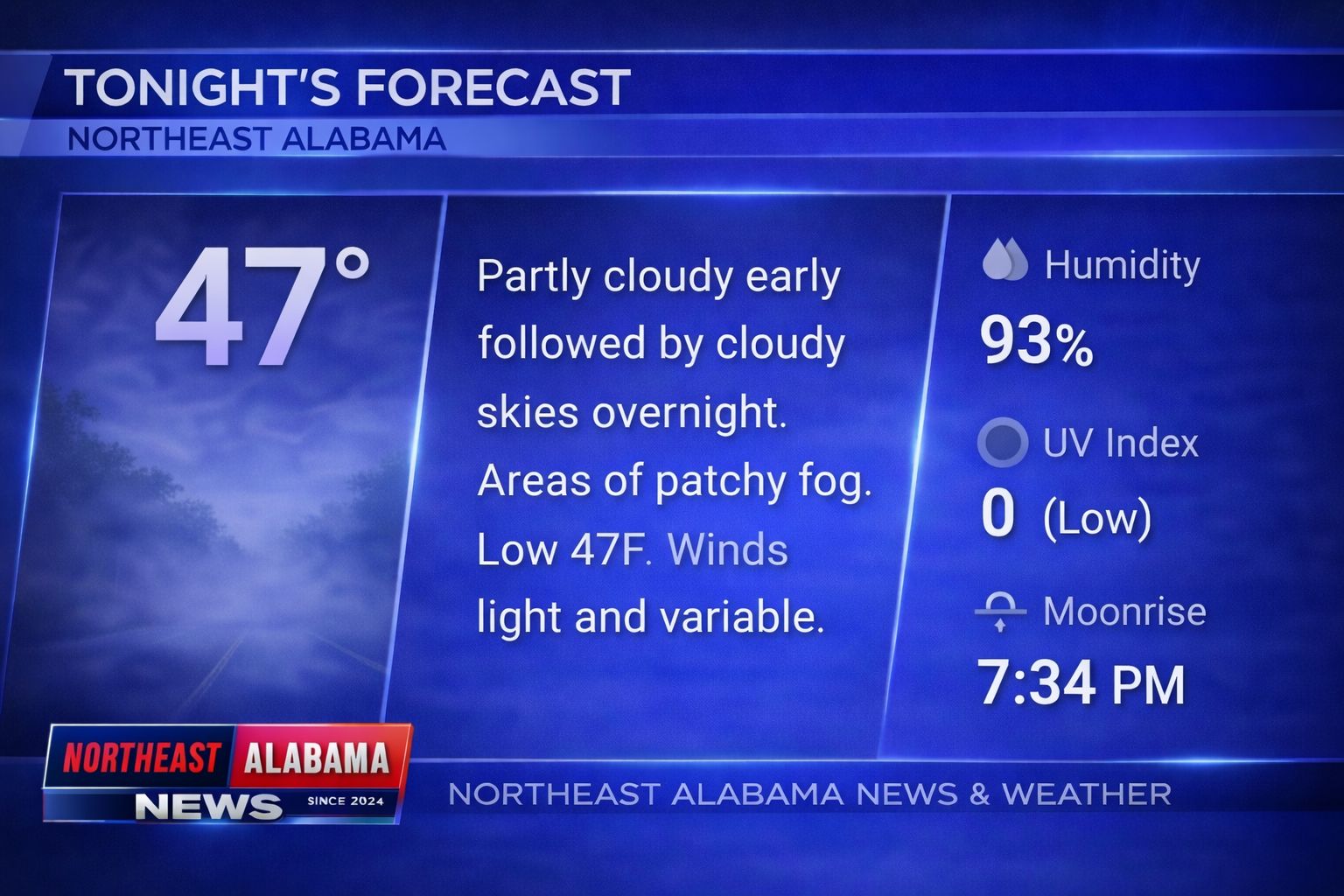 🌙 Tonight’s Forecast | Northeast Alabama 🌫️ | Facebook