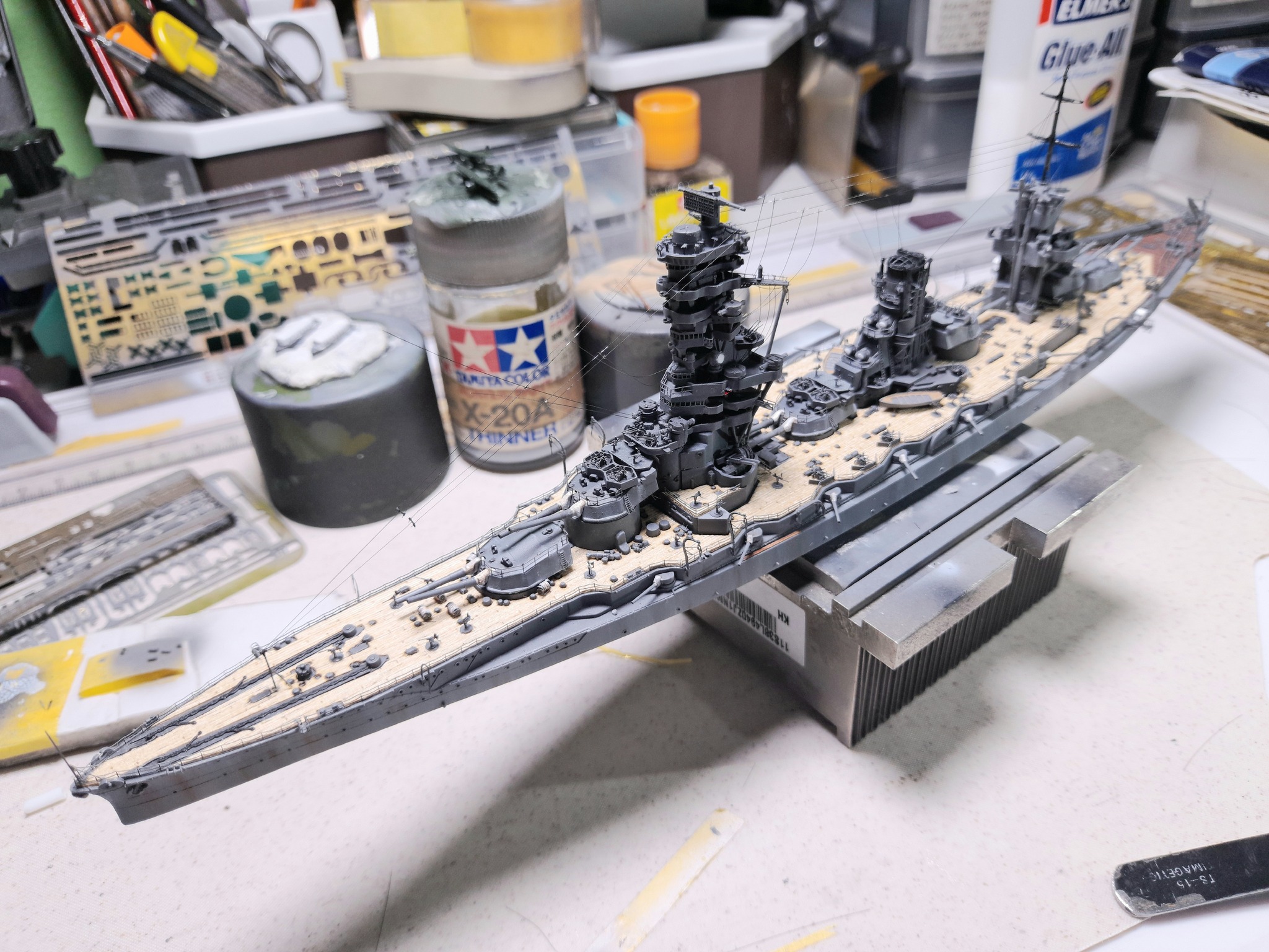 Fujimi IJN Fuso battleship model with extra detail upgrade