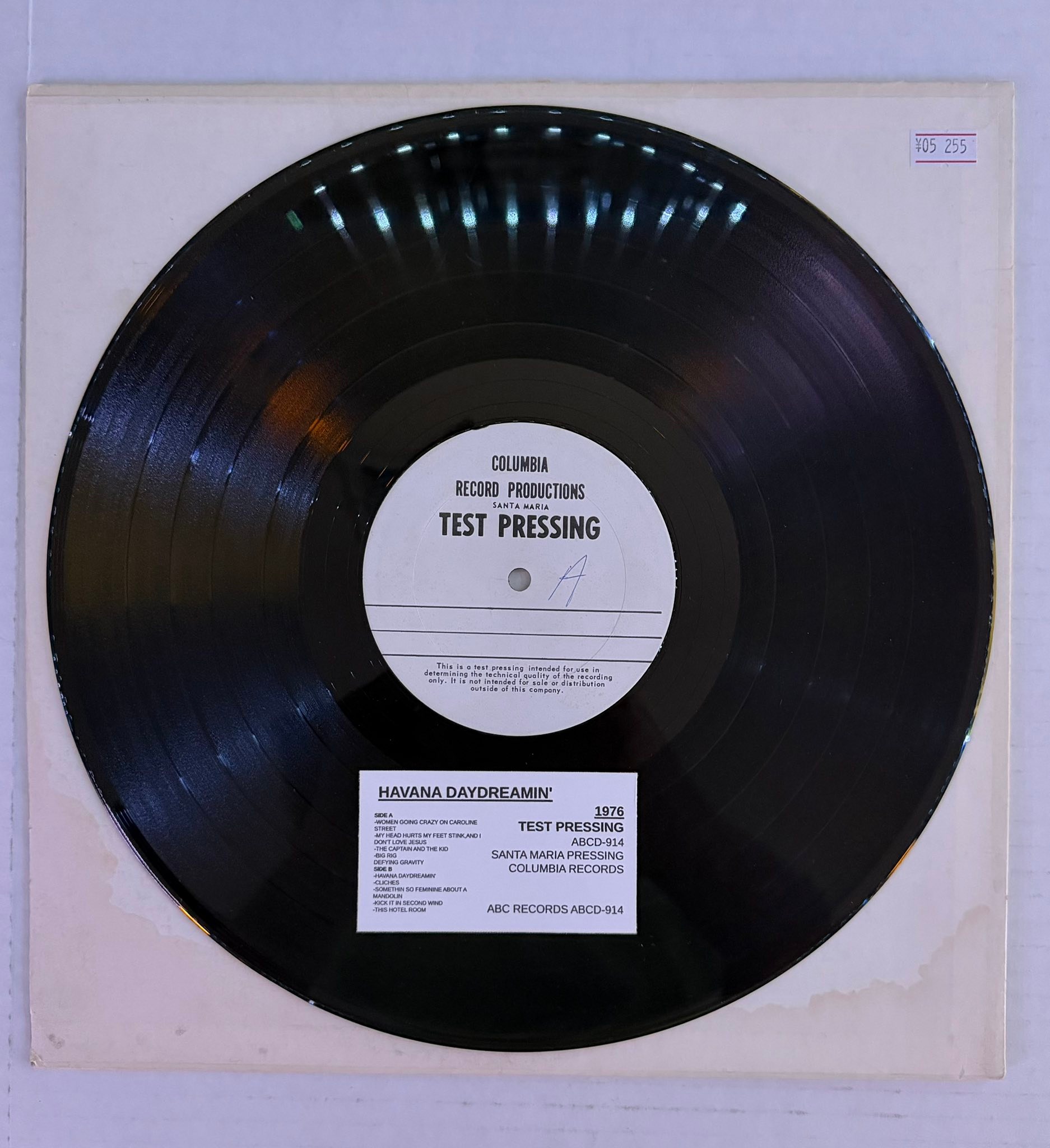 Jimmy Buffett's 1976 album test pressing | Lakeland, FL